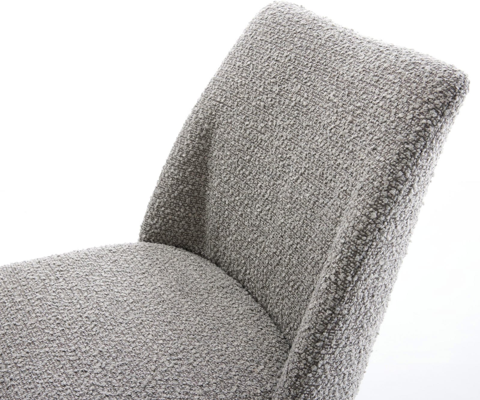 Esszimmerstuhl Elso-Flex Bouclé Silbergrau Kufengestell Schwarz Taschenfederkern 4