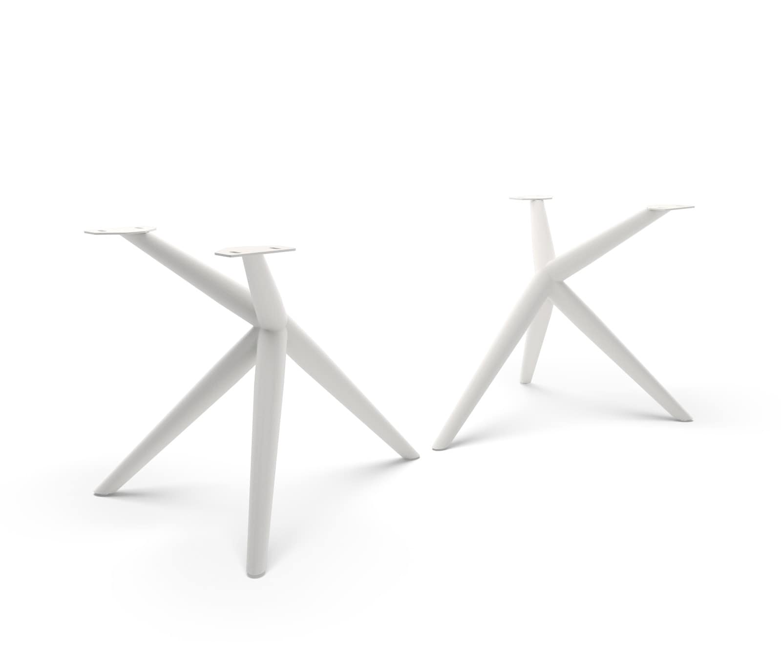 Tischgestell Estelar rund Metall Weiß (2er-Set) Tischgestell Estelar rund Metall Weiß (2er-Set)