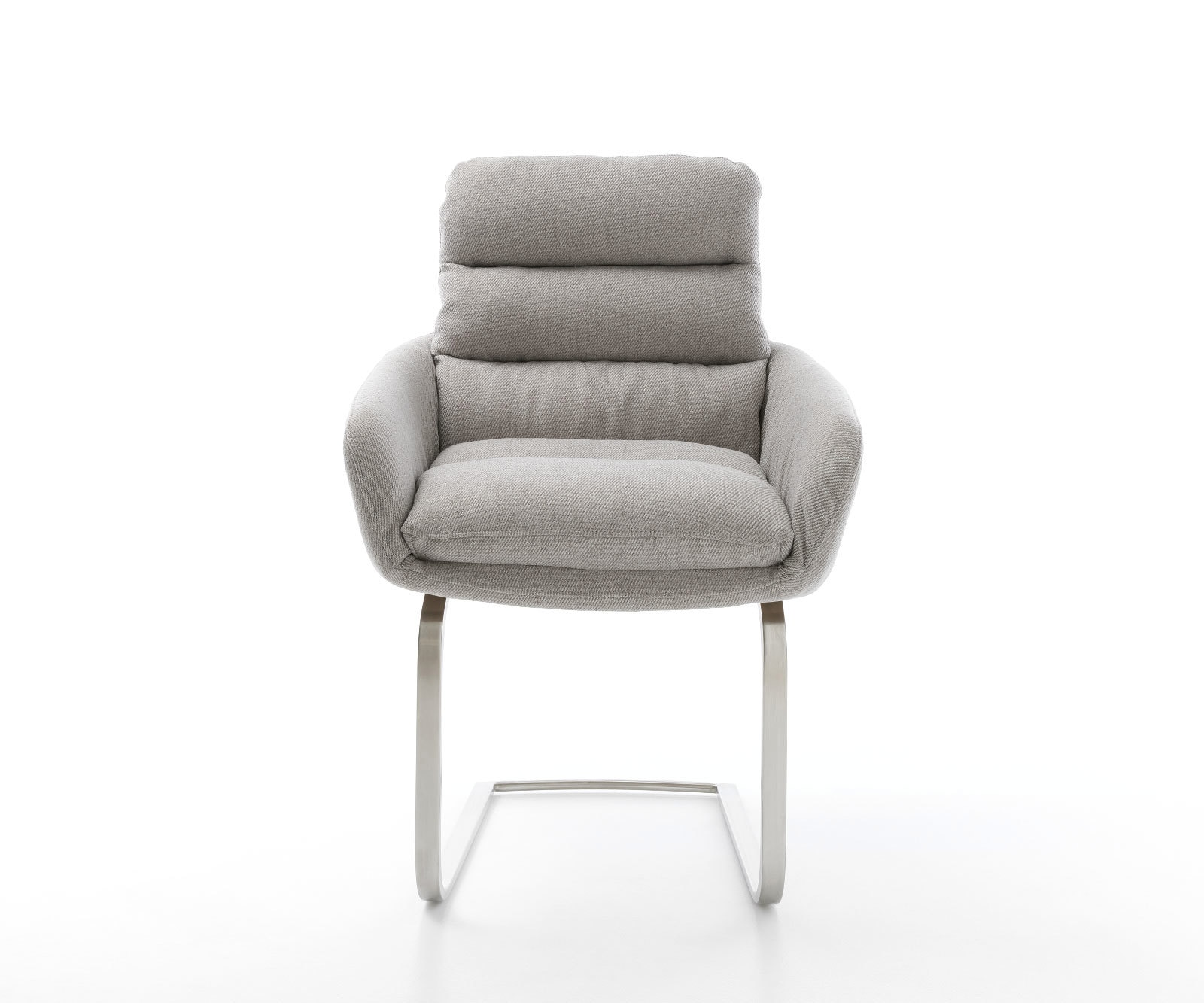 Freischwinger Abelia-Flex mit Armlehnen Stripes Hellgrau Freischwinger flach Edelstahl 1 Freischwinger Abelia-Flex mit Armlehnen Stripes Hellgrau Freischwinger flach Edelstahl 1