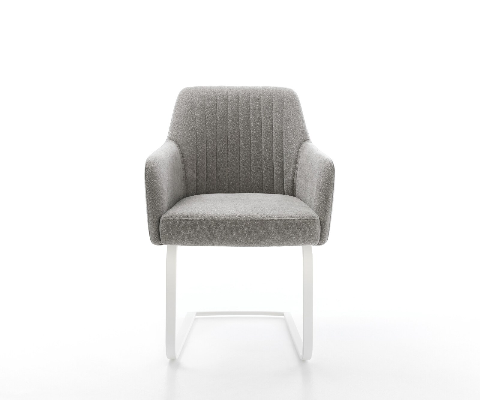 Freischwinger Greg-Flex Strukturstoff Soft Grau Freischwinger flach Weiß Taschenfederkern 2