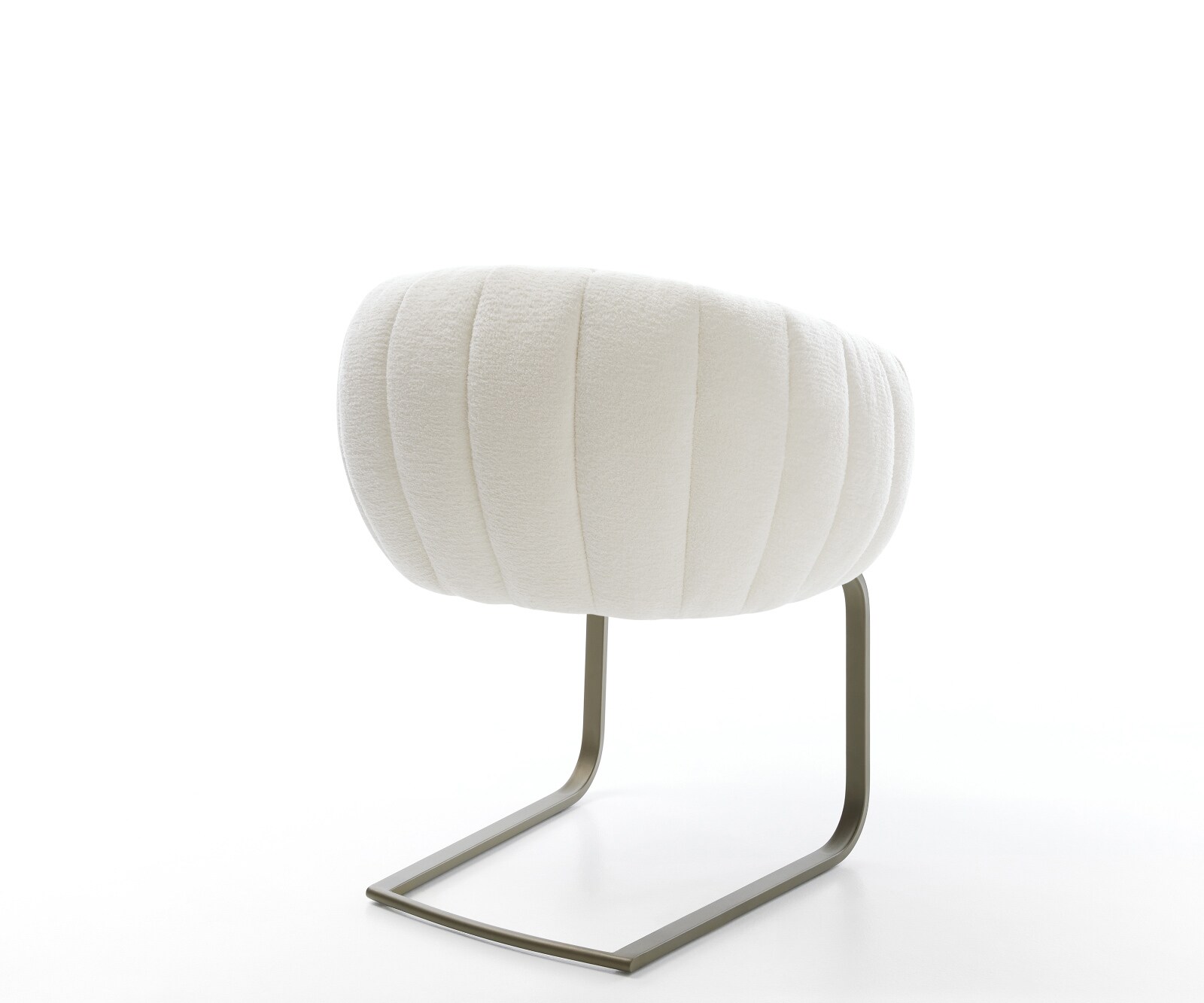 Freischwinger Jada-Flex Bouclé Soft Beige Freischwinger flach Effektfinish Titan Taschenfederkern 5