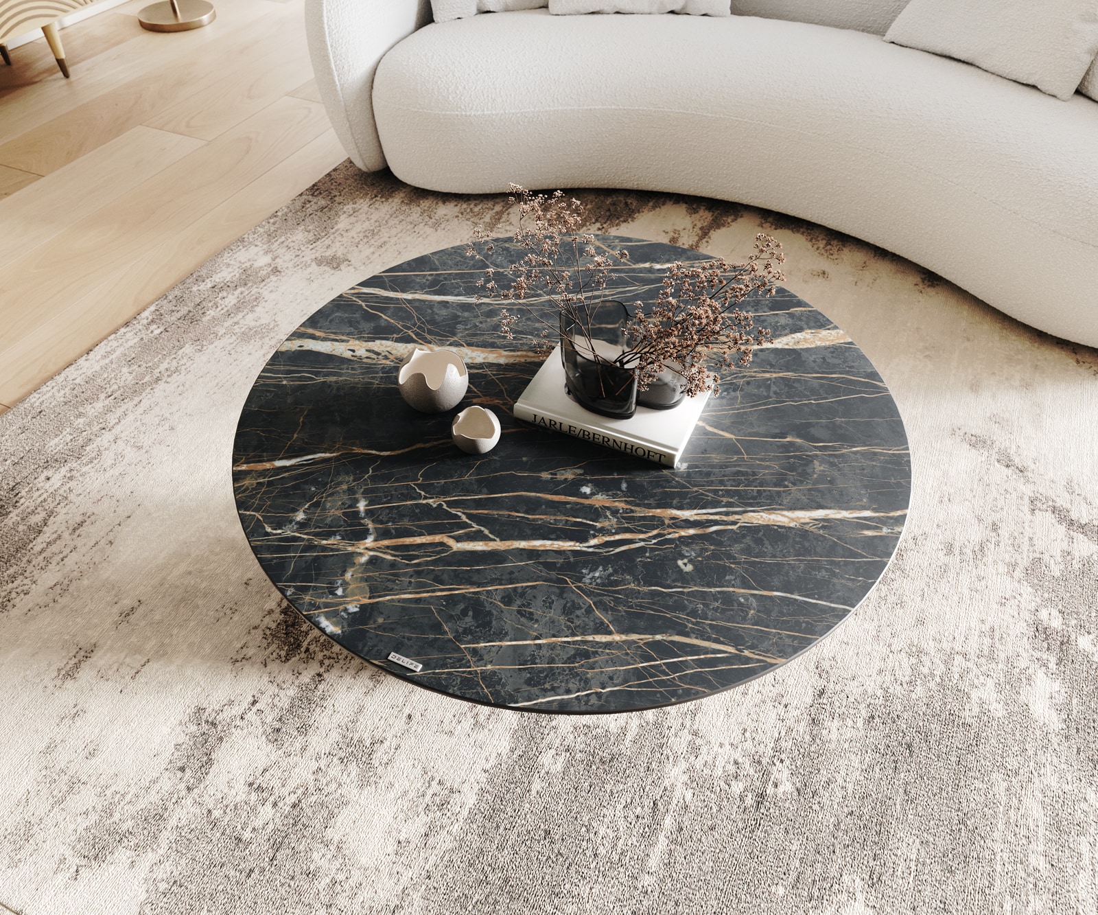 Couchtisch Borna 100x100 cm Keramik Laminam®Noir Desir Braun Gestell Konisch Effektfinish Titan 5 Couchtisch Borna 100x100 cm Keramik Laminam®Noir Desir Braun Gestell Konisch Effektfinish Titan 5