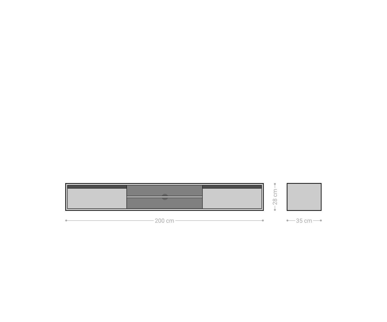 Lowboard Budaya 200 cm Mango Natur 2 Türen schwebend 6