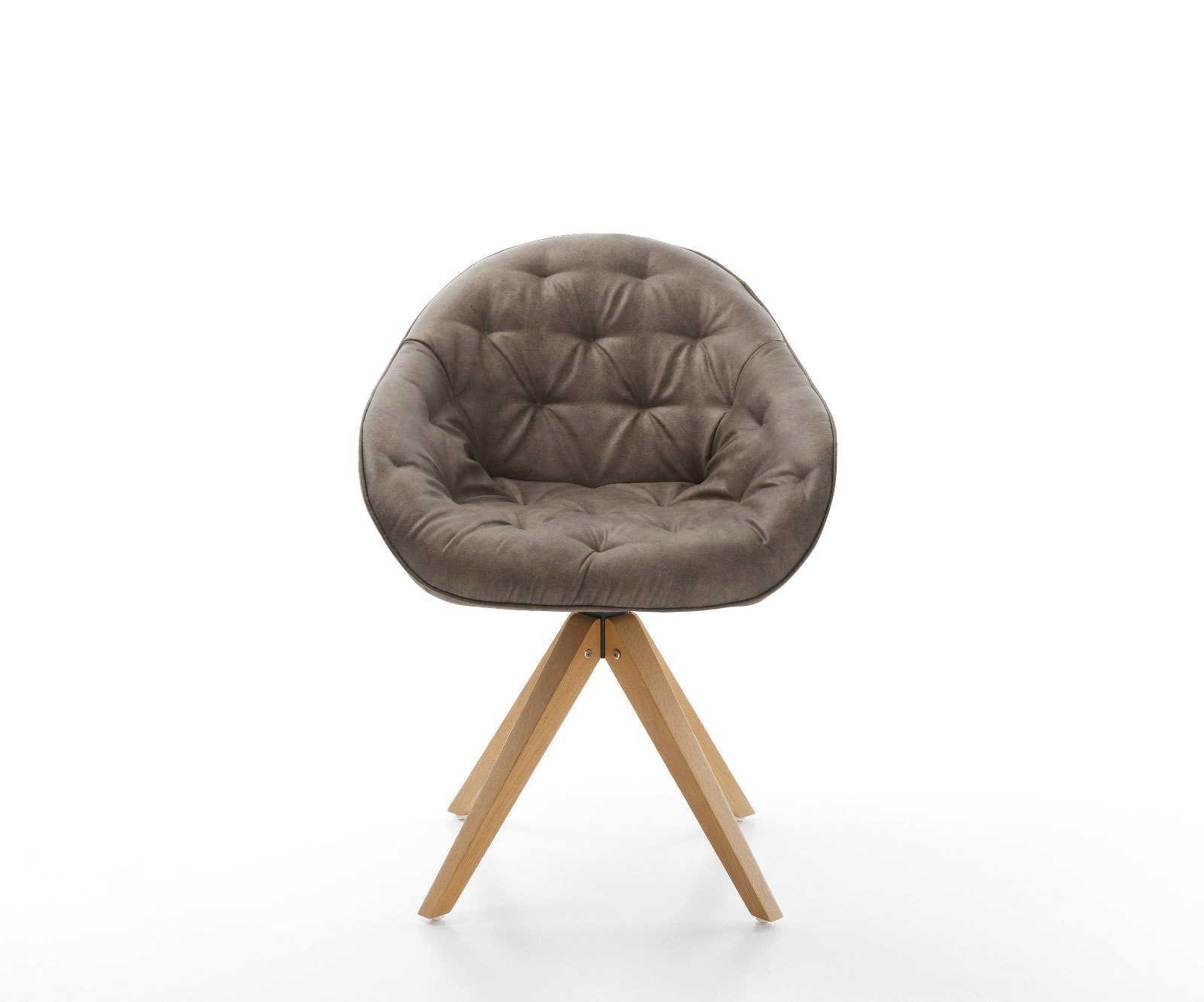 Esszimmerstuhl Gaio-Flex Mikrofaser Taupe Vintage Holzgestell kantig Natur 1 Esszimmerstuhl Gaio-Flex Mikrofaser Taupe Vintage Holzgestell kantig Natur 1