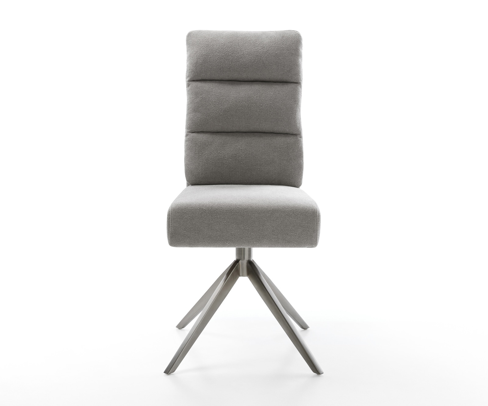 Drehstuhl Pela-Flex Strukturstoff Soft Grau Kreuzgestell breit Graphit 360° drehbar Wippfunktion Taschenfederkern 1