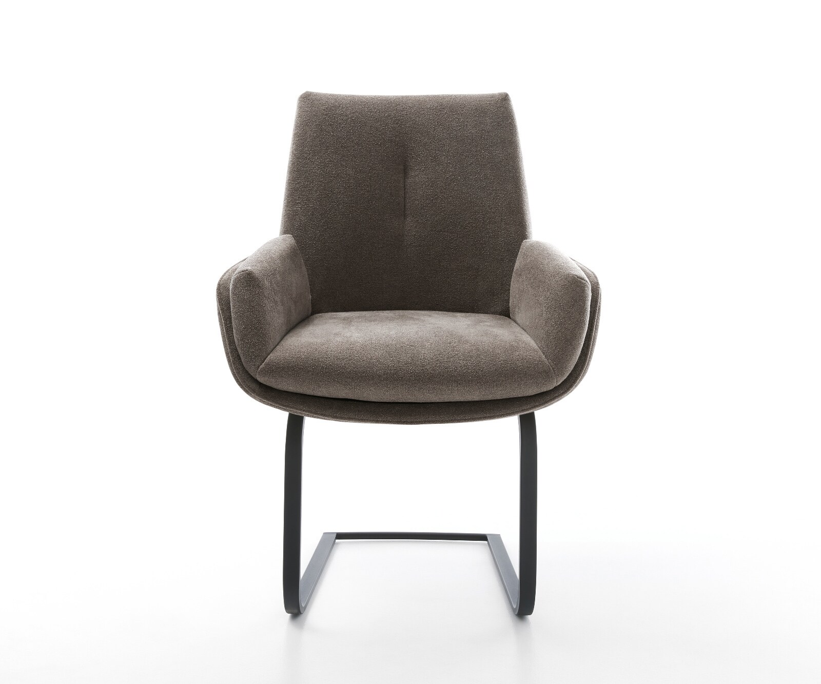 Freischwinger Clea-Flex Strukturstoff Soft Taupe Freischwinger flach Schwarz 2