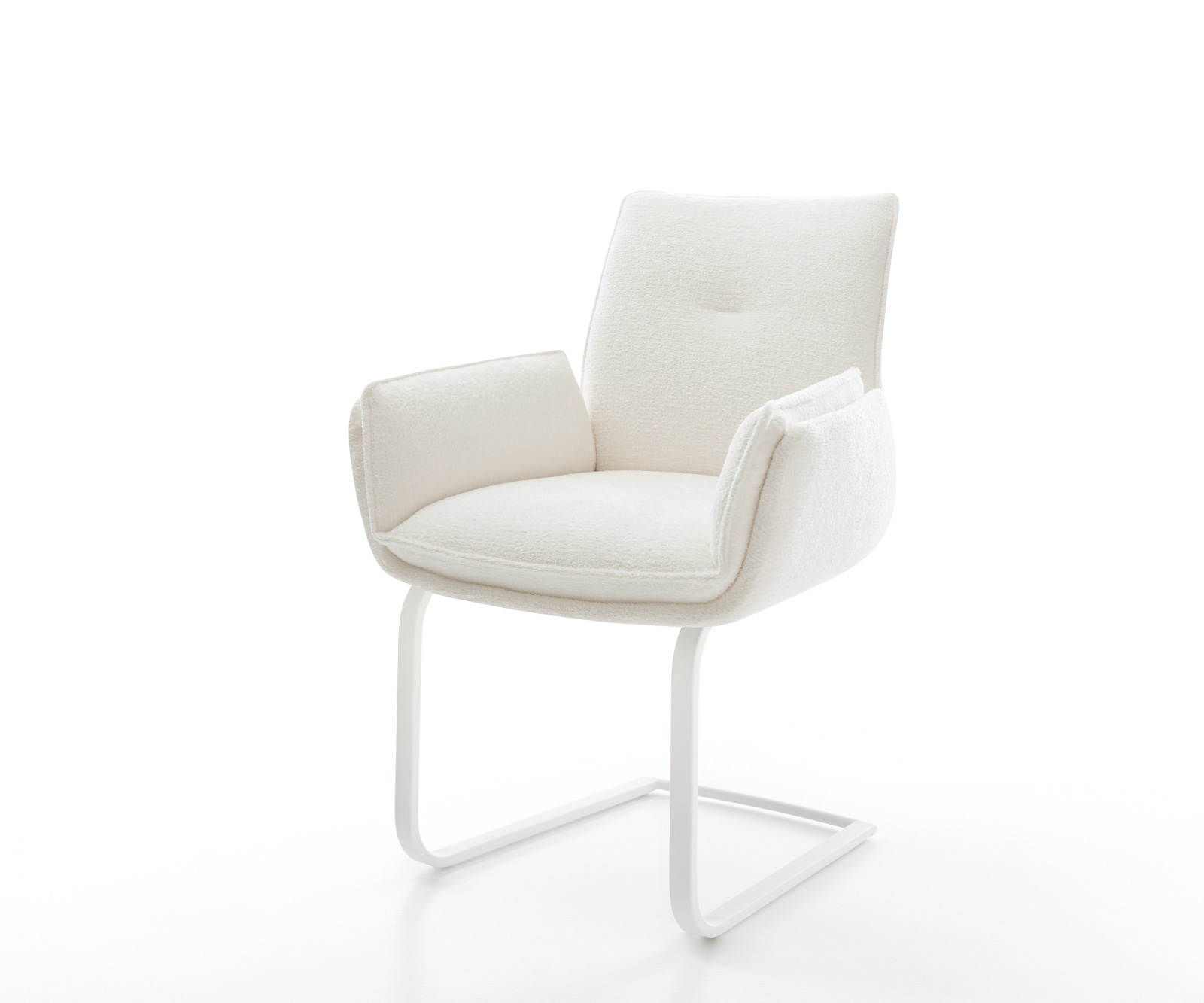 Freischwinger Nela-Flex Bouclé Soft Beige Freischwinger flach Weiß