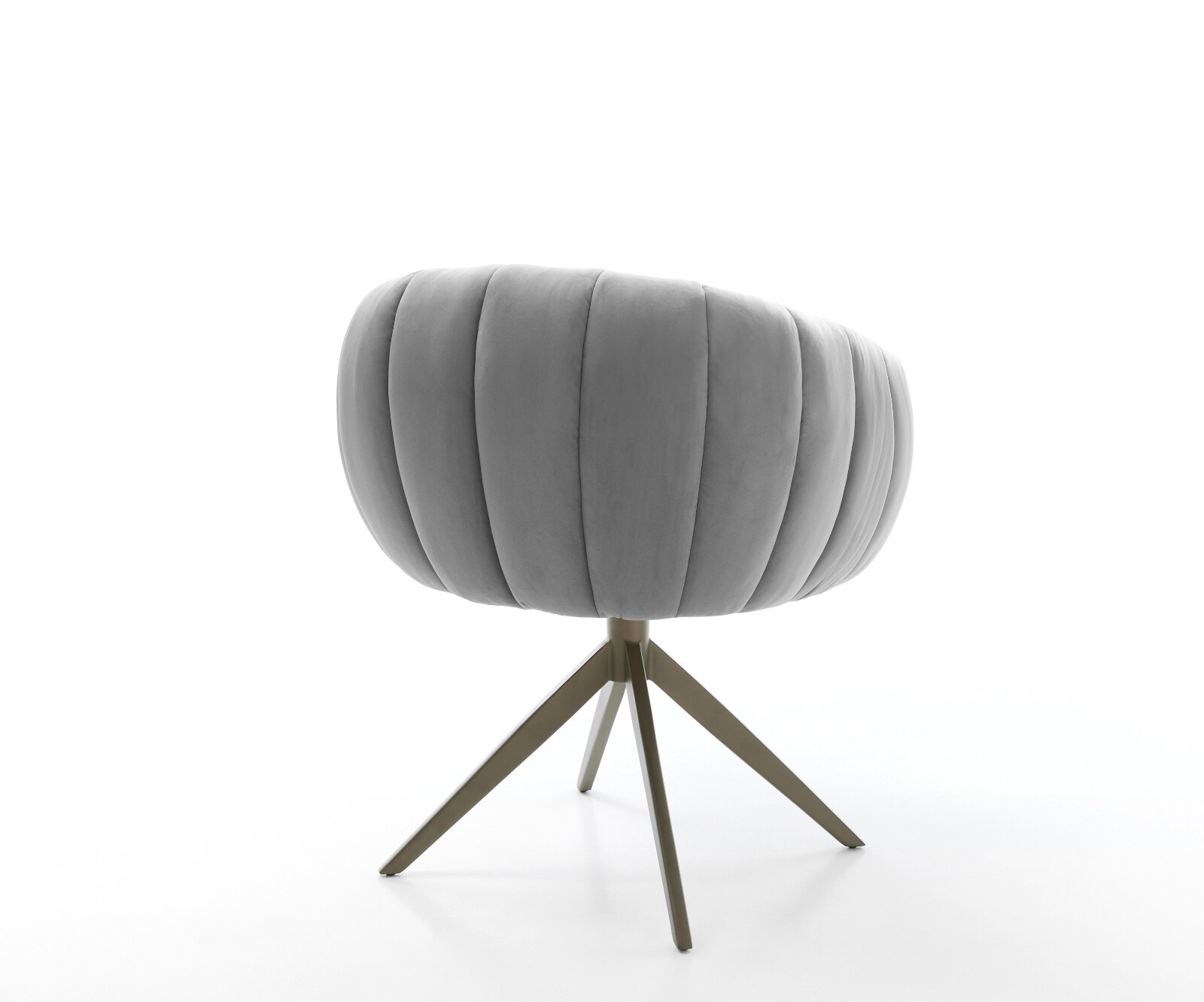 Drehstuhl Jada-Flex Samt Grau Kreuzgestell breit Effektfinish Titan 360° drehbar Wippfunktion Taschenfederkern 4