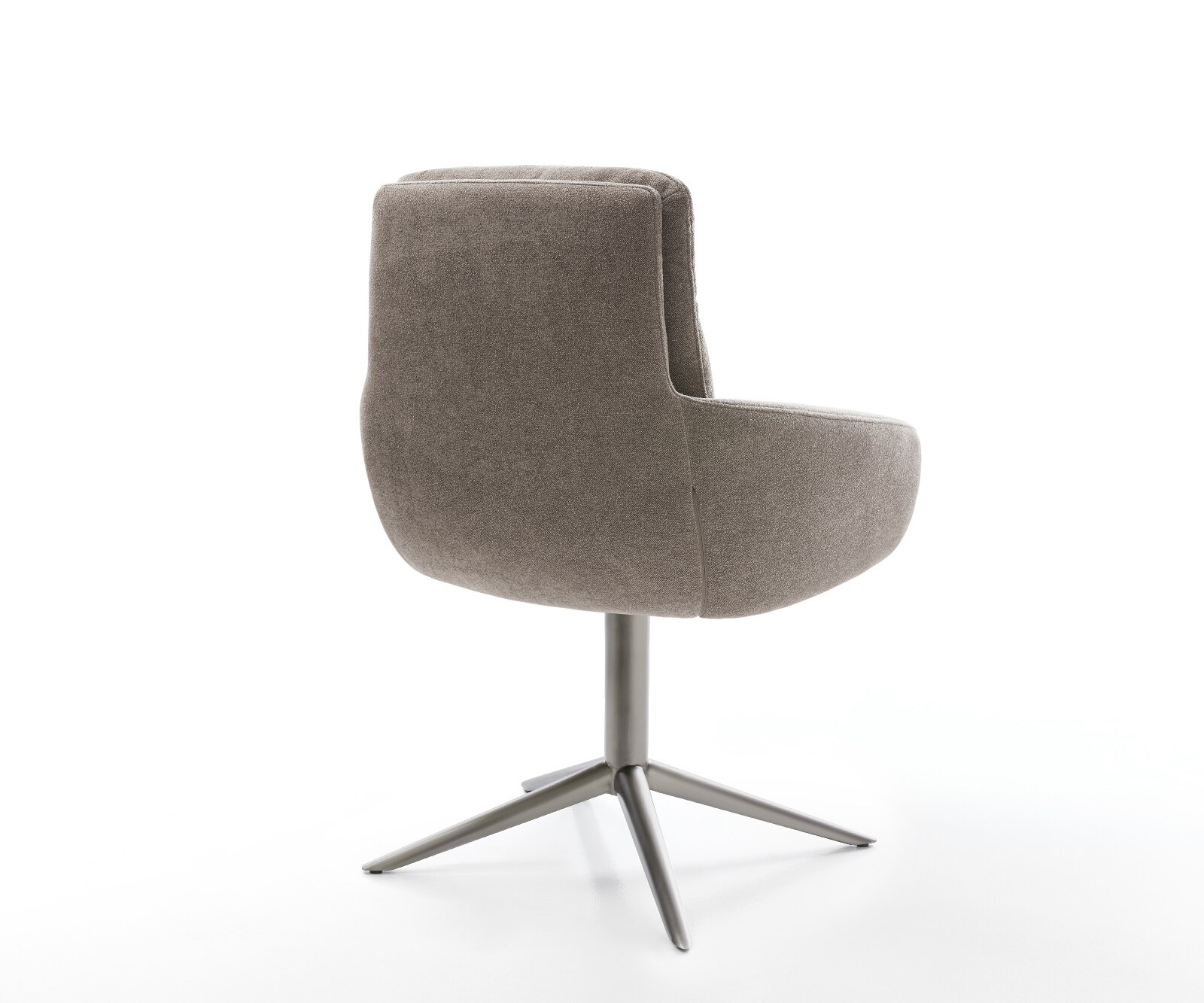 Drehstuhl Abelia-Flex mit Armlehnen Strukturstoff Soft Taupe Fußkreuz Graphit 360° drehbar Wippfunktion 5