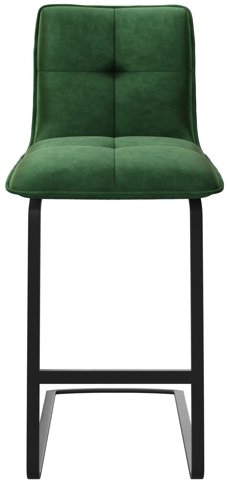 Barstuhl Maddy-Flex Samt Grün Freischwinger flach Metall 3 Barstuhl Maddy-Flex Samt Grün Freischwinger flach Metall 3