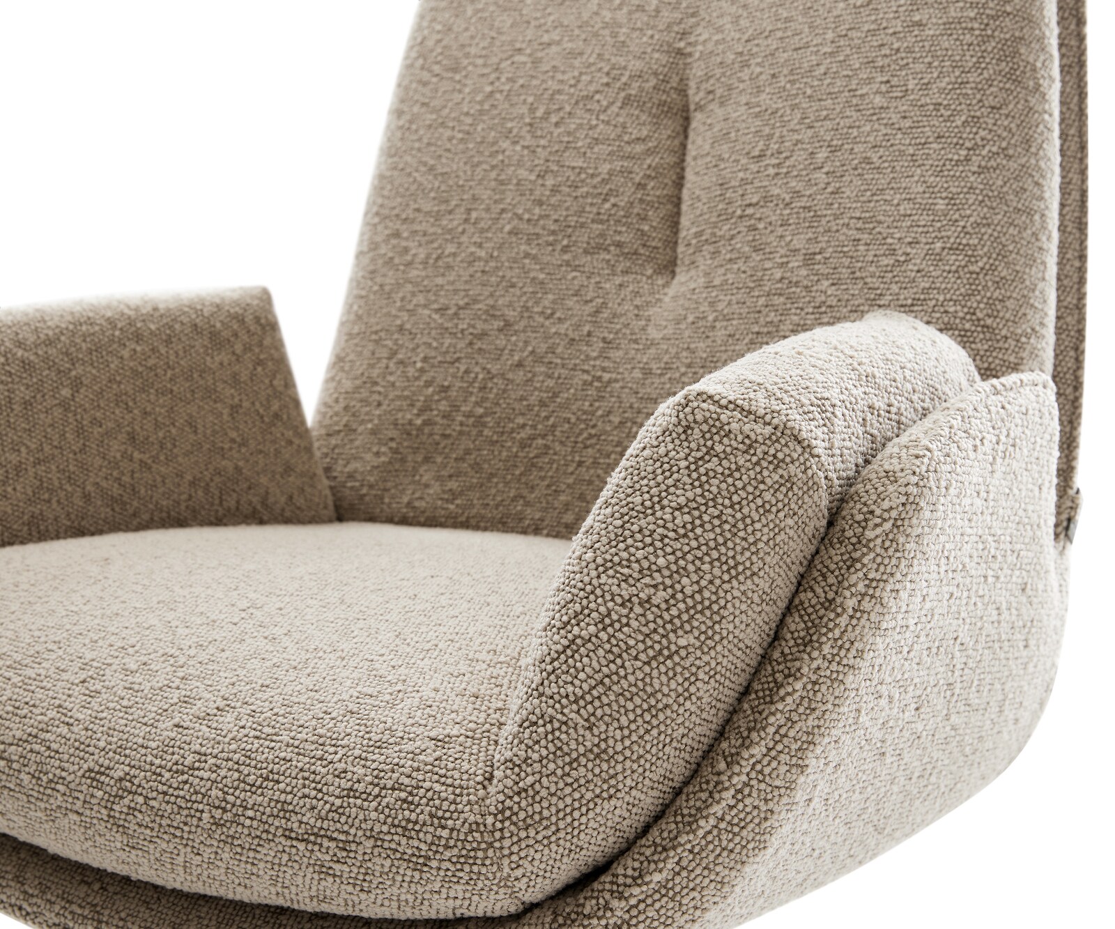Freischwinger Clea-Flex Bouclé Schlamm Freischwinger flach Effektfinish Titan 3