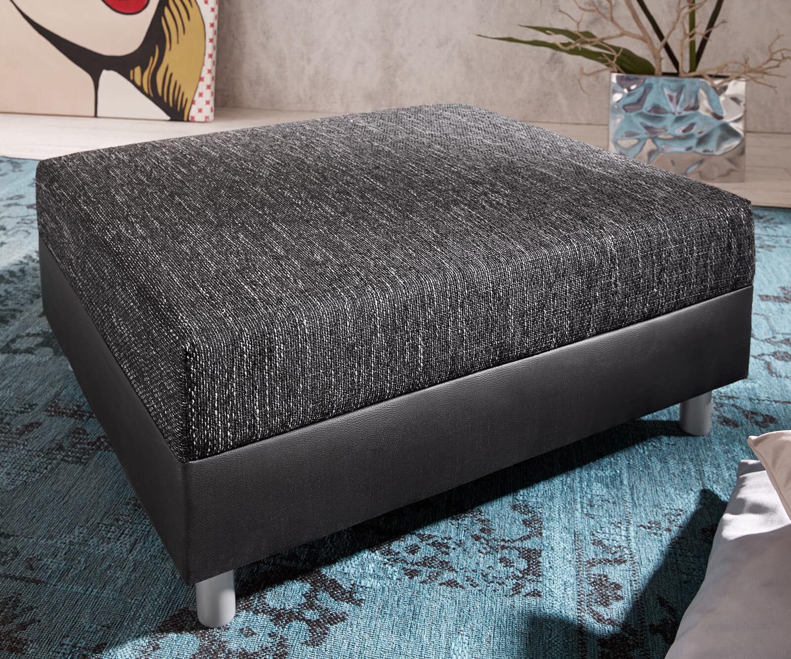Hocker Clovis B98 x T83 Schwarz Modul Kunstleder