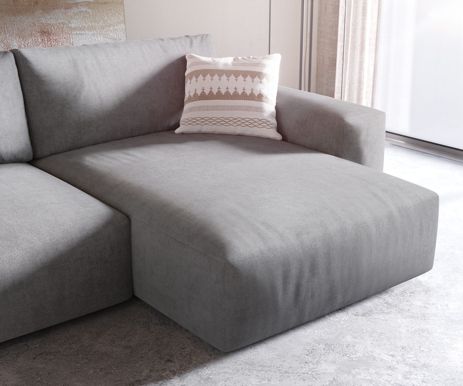 Ecksofa Lanzo XL 270x180 cm Mikrofaser Grau Recamiere variabel 5 Ecksofa Lanzo XL 270x180 cm Mikrofaser Grau Recamiere variabel 5