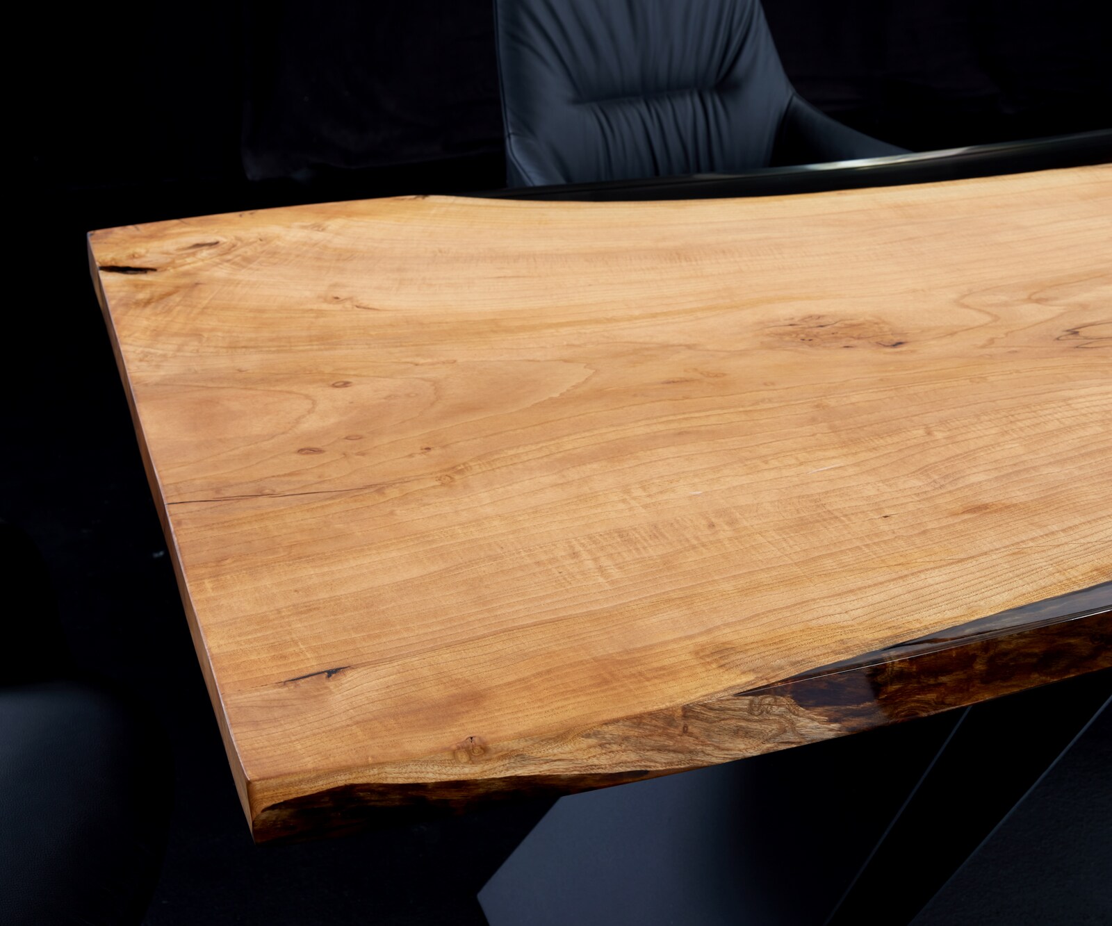 Tischplatte Esche Natur 210 cm Epoxid Unikat Nr. 34717 5