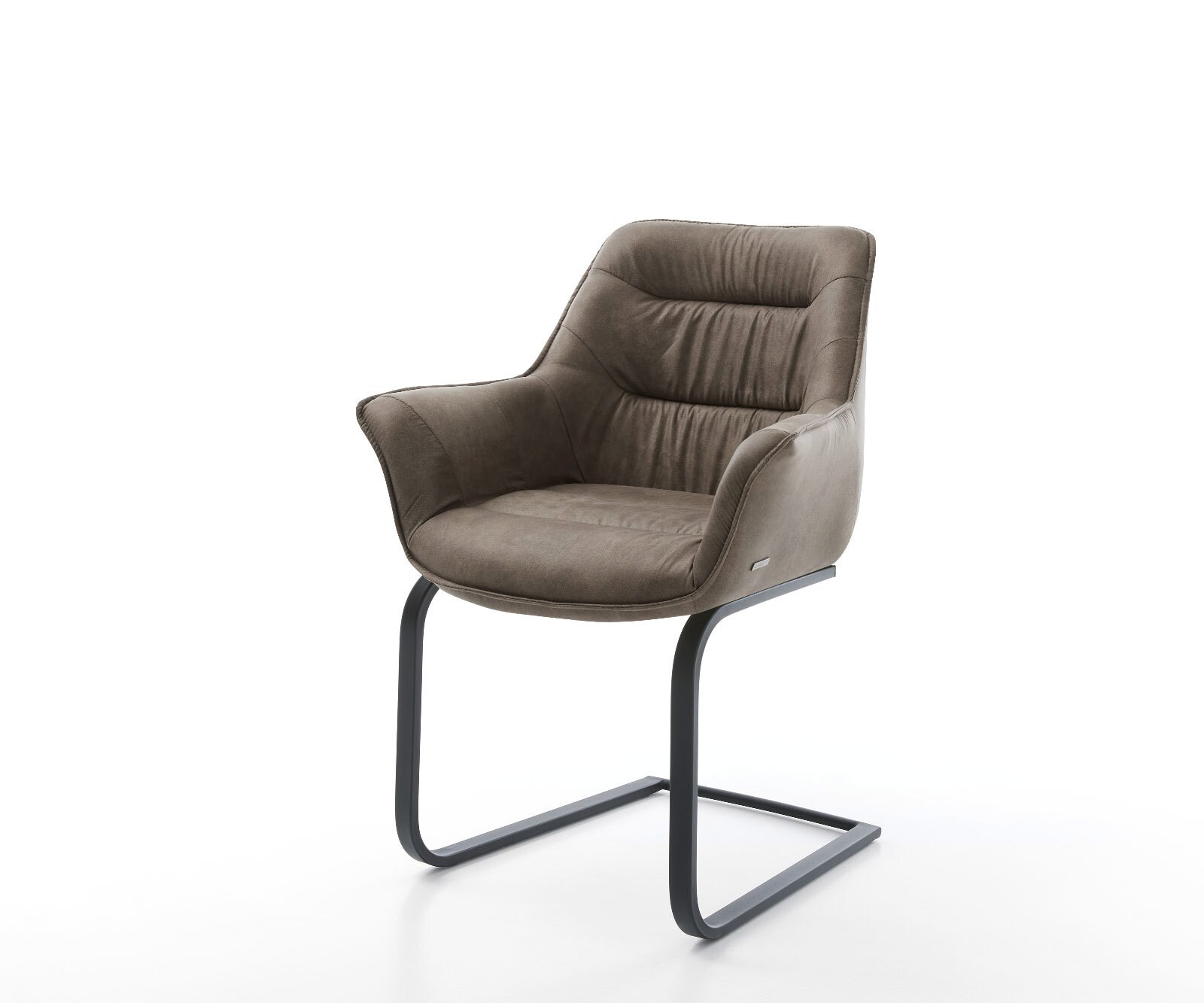 Freischwinger Kaira-Flex Mikrofaser Taupe Vintage Freischwinger flach Schwa günstig online kaufen