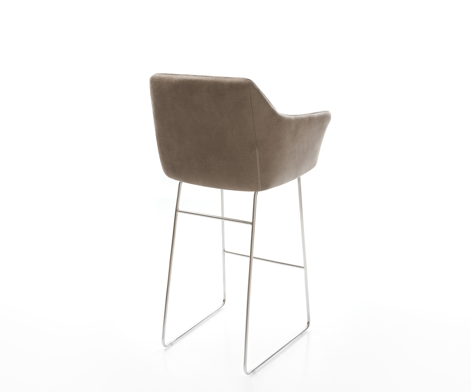 Barstuhl Yulo-Flex Vintage Taupe Kufengestell Edelstahl 5