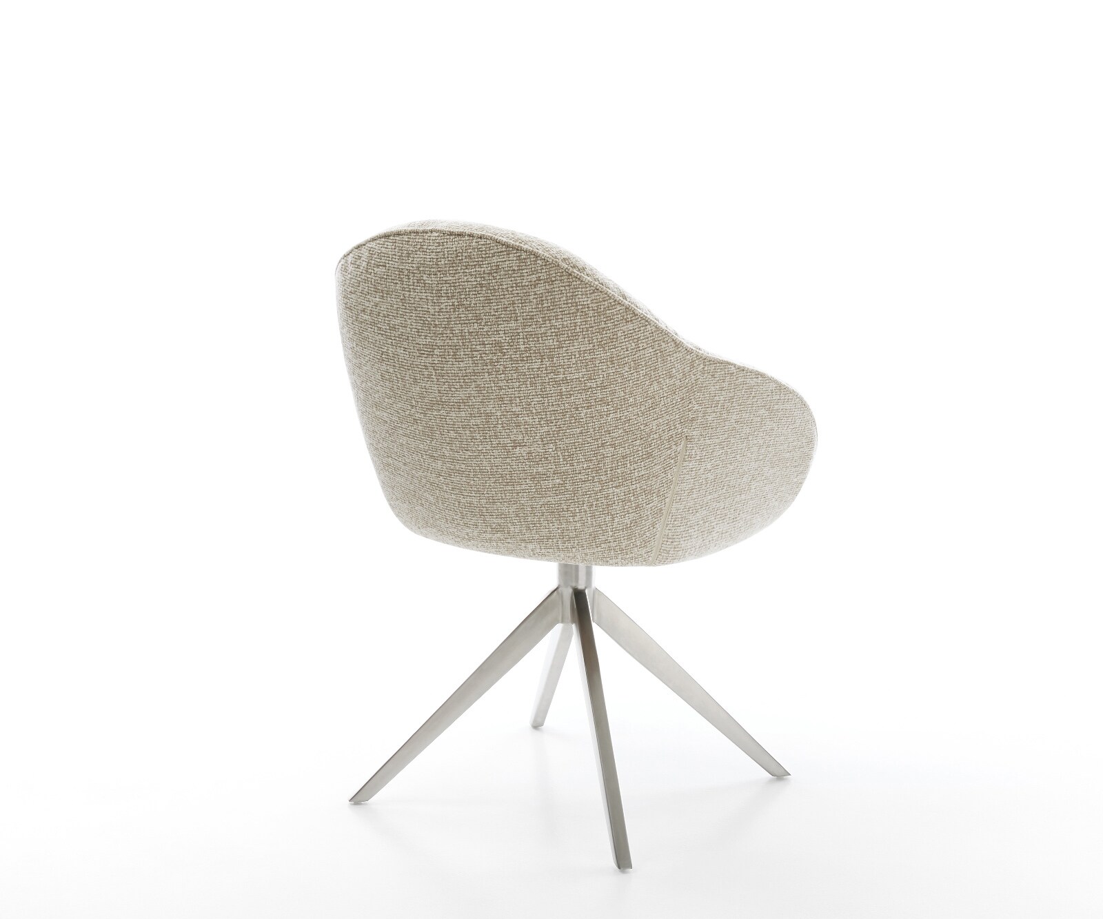 Drehstuhl Gaio-Flex Webstoff Soft Beige Kreuzgestell breit Edelstahl 360° drehbar Wippfunktion 4