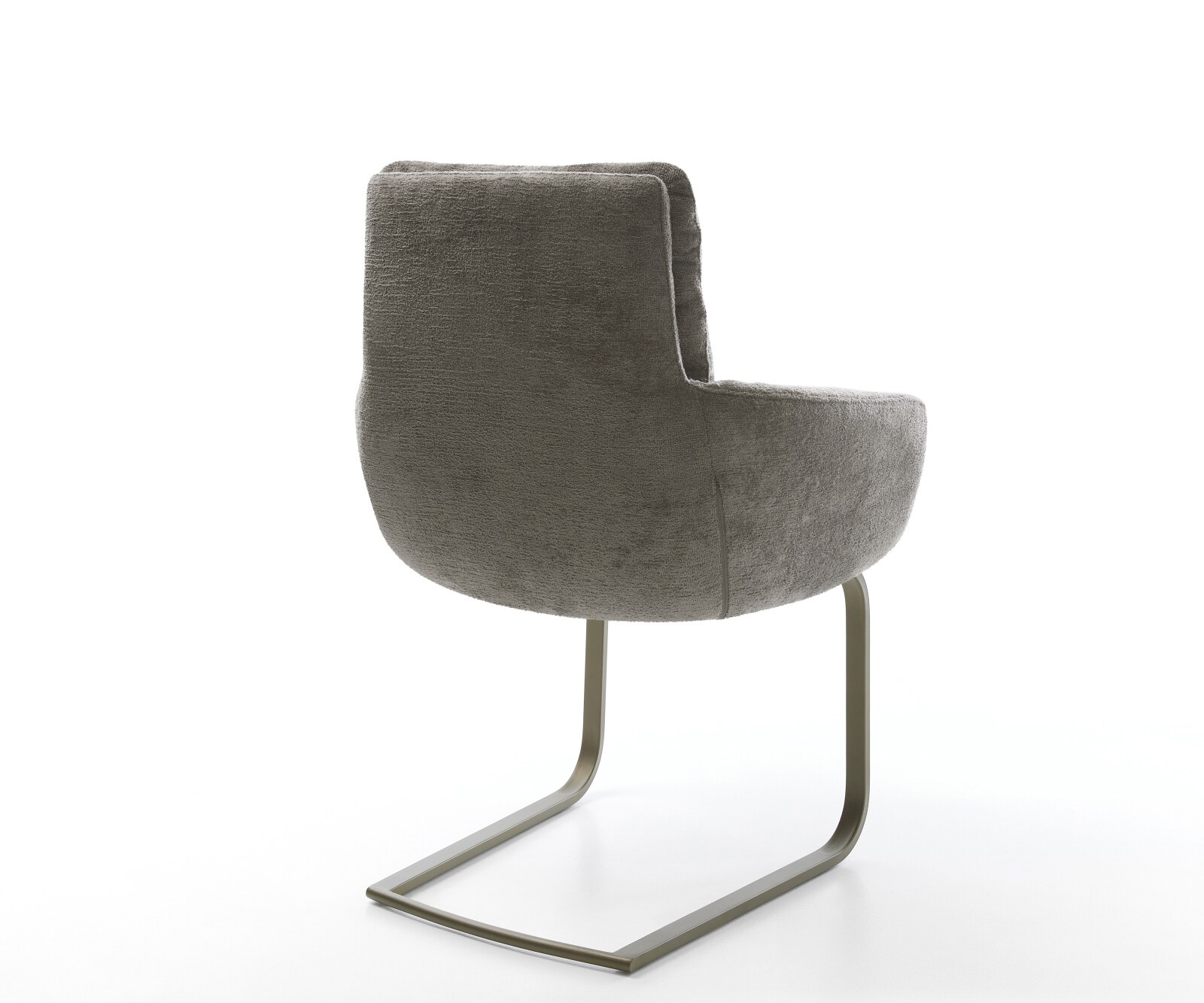 Freischwinger Abelia-Flex mit Armlehnen Bouclé Soft Schlamm Freischwinger flach Effektfinish Titan 5