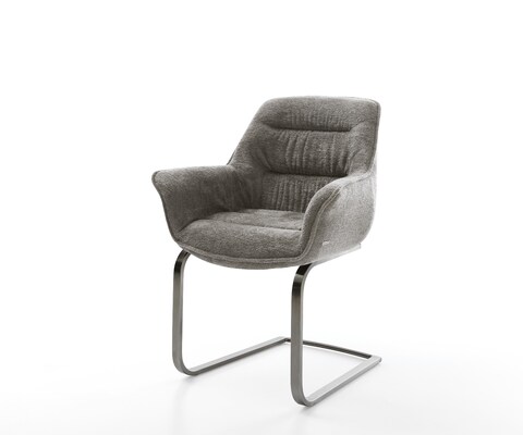 Freischwinger Kaira-Flex Bouclé Soft Schlamm Freischwinger flach Graphit