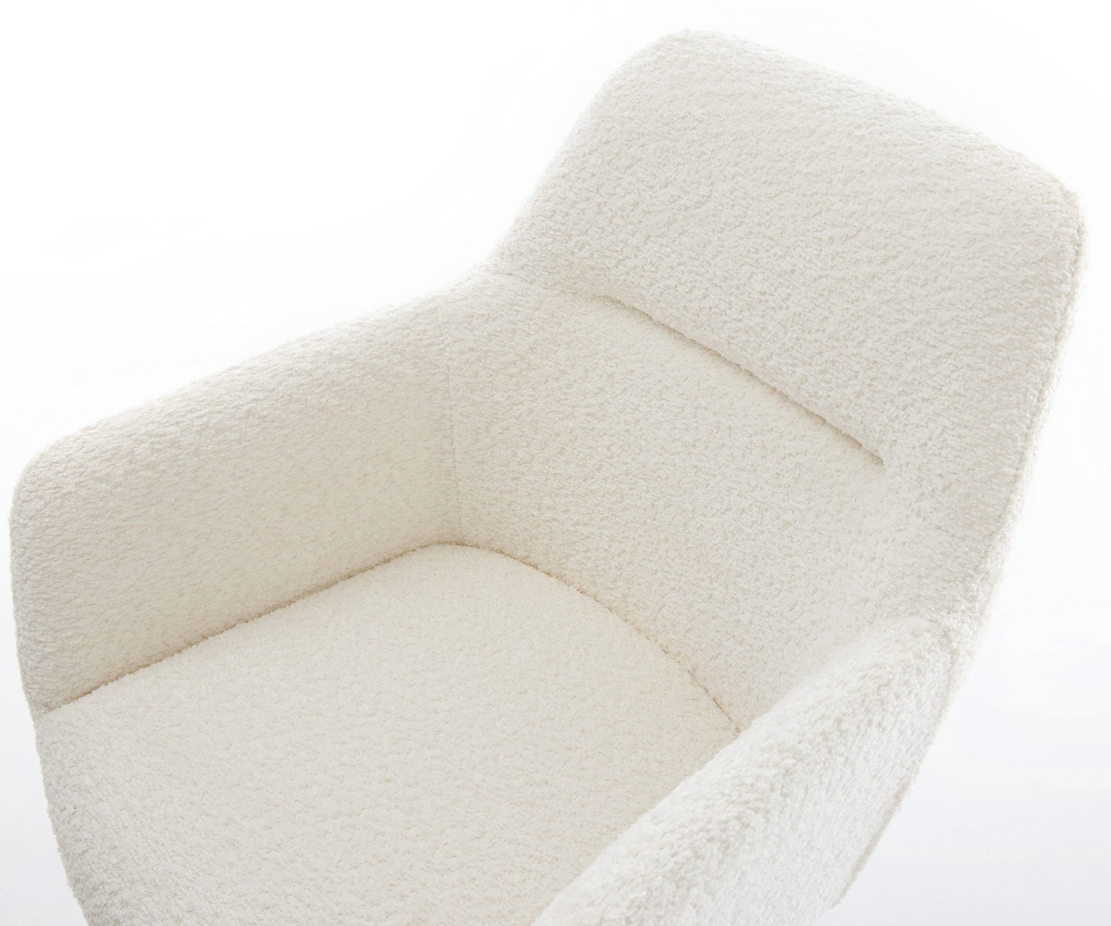 Esszimmerstuhl Pejo-Flex Bouclé Weiß Kufengestell Edelstahl Taschenfederkern 3 Esszimmerstuhl Pejo-Flex Bouclé Weiß Kufengestell Edelstahl Taschenfederkern 3