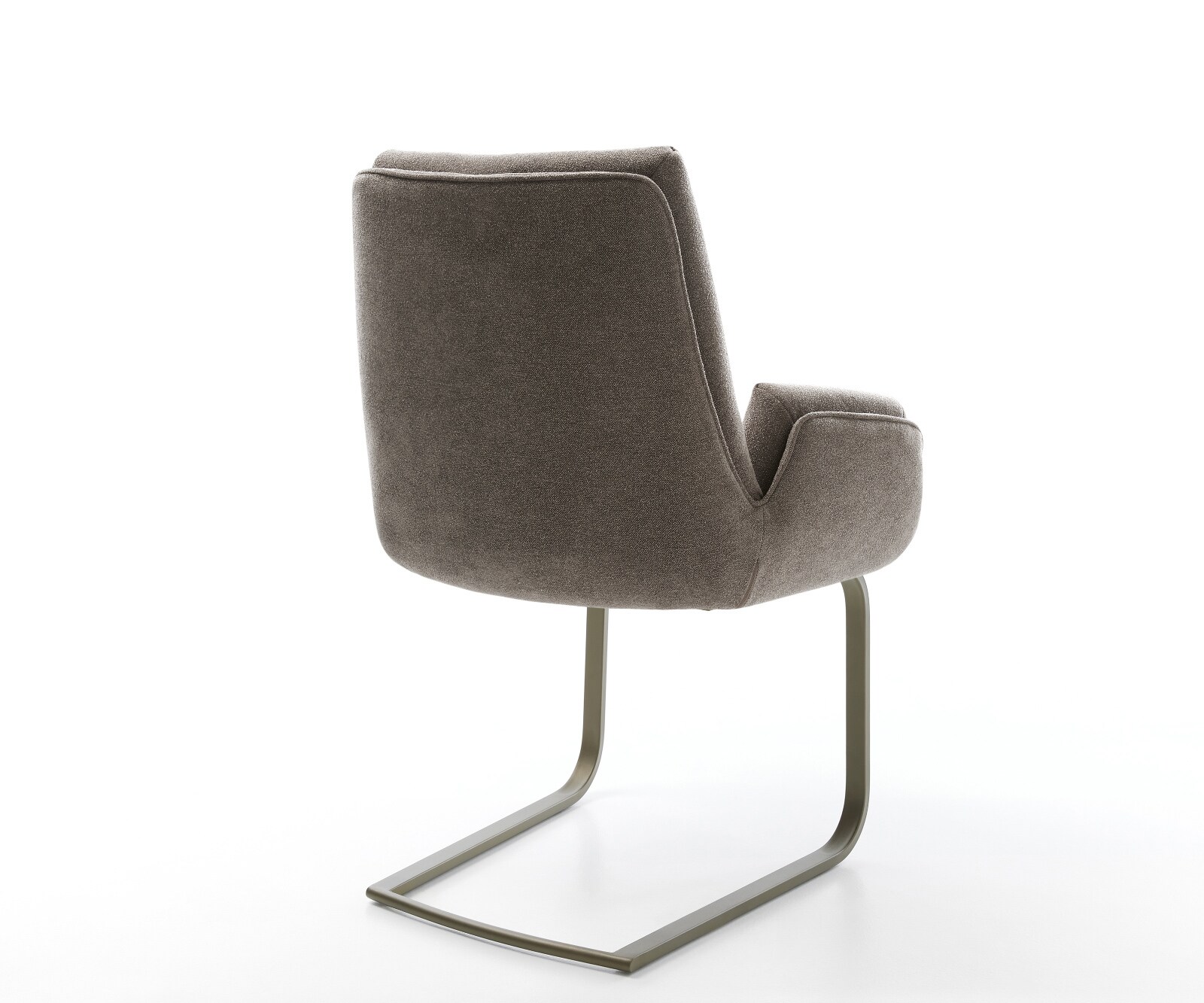 Freischwinger Clea-Flex Strukturstoff Soft Taupe Freischwinger flach Effektfinish Titan 5