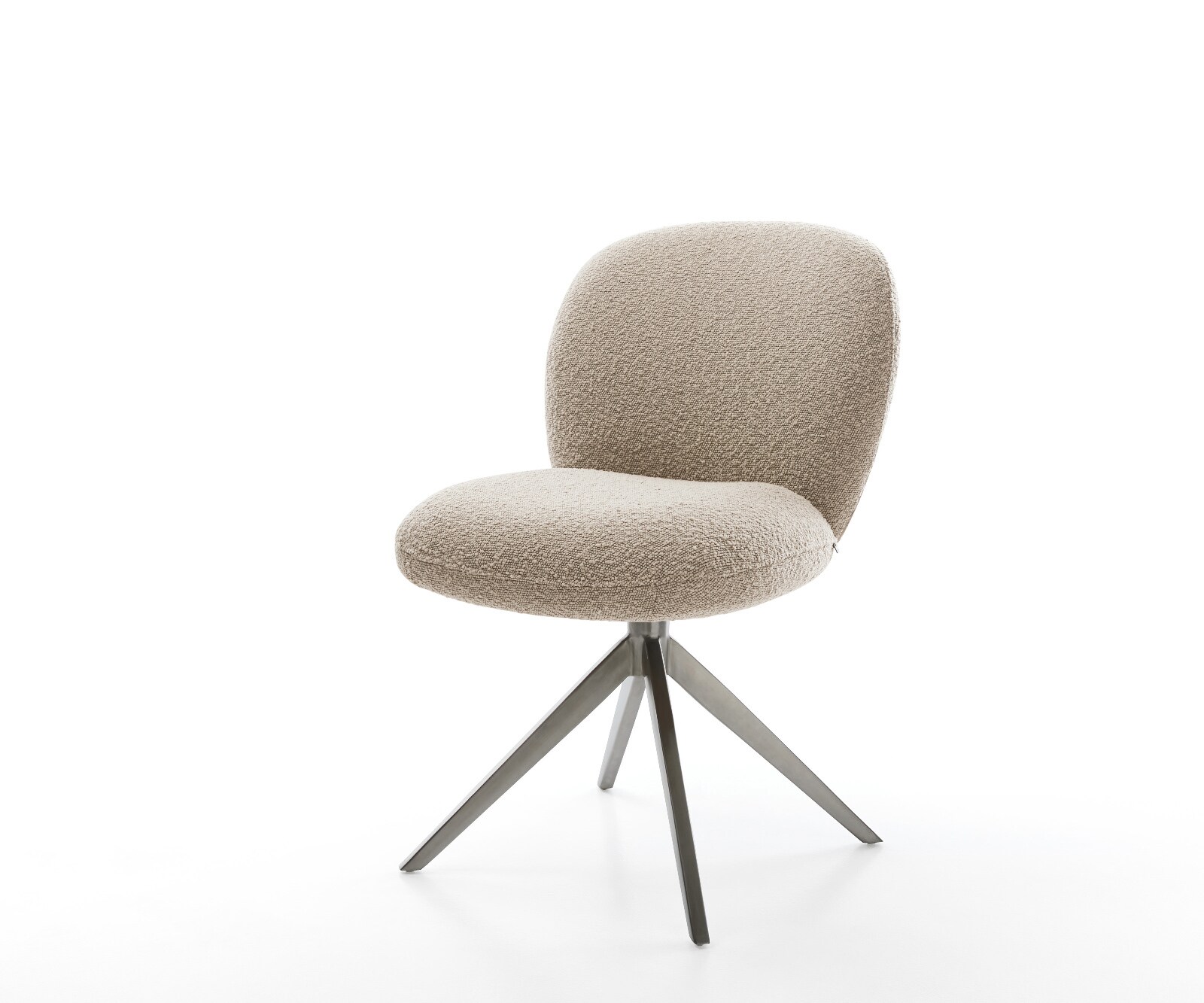 Drehstuhl Nube-Flex Bouclé Schlamm Kreuzgestell breit Graphit 360° drehbar Wippfunktion Taschenfederkern 1