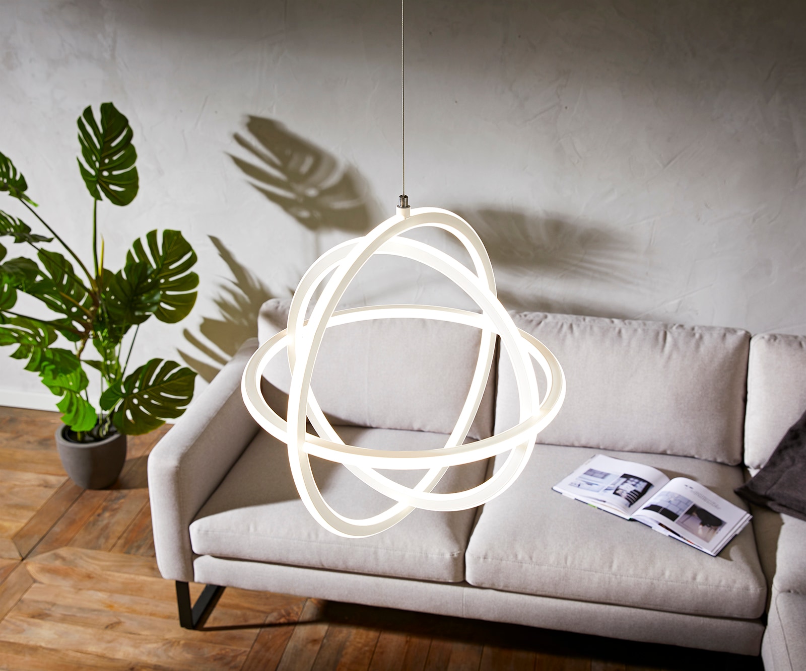 Deckenleuchte Voluta weiss 50x50 cm LED 46W  3 Deckenleuchte Voluta weiss 50x50 cm LED 46W  3
