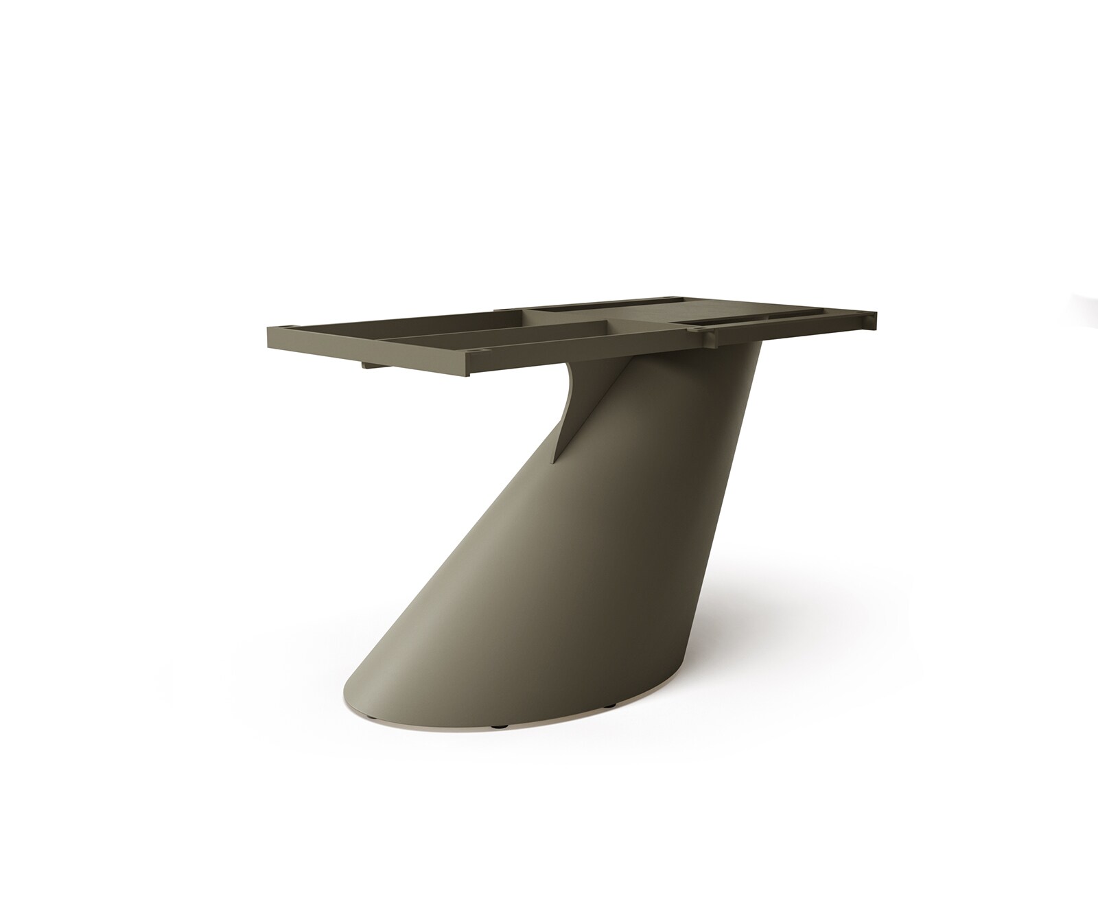 Tischgestell Cono Metall Effektfinish Titan 1