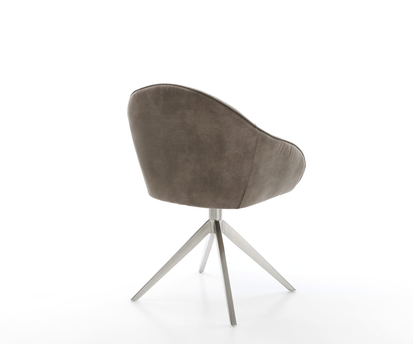 Drehstuhl Gaio-Flex Mikrofaser Taupe Vintage Kreuzgestell breit Edelstahl 360° drehbar Wippfunktion 4 Drehstuhl Gaio-Flex Mikrofaser Taupe Vintage Kreuzgestell breit Edelstahl 360° drehbar Wippfunktion 4