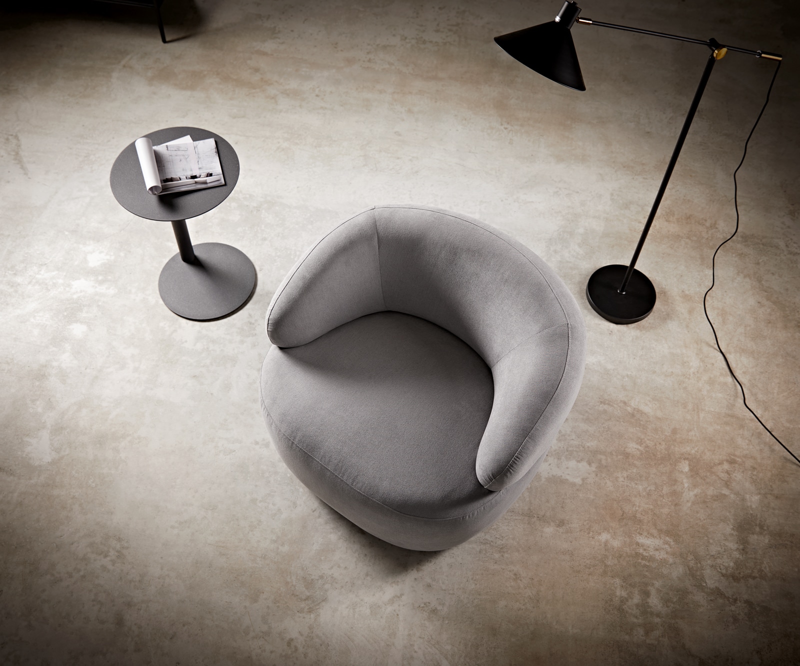 Loungesessel Nova 88x88 cm Mikrofaser Grau 5 Loungesessel Nova 88x88 cm Mikrofaser Grau 5