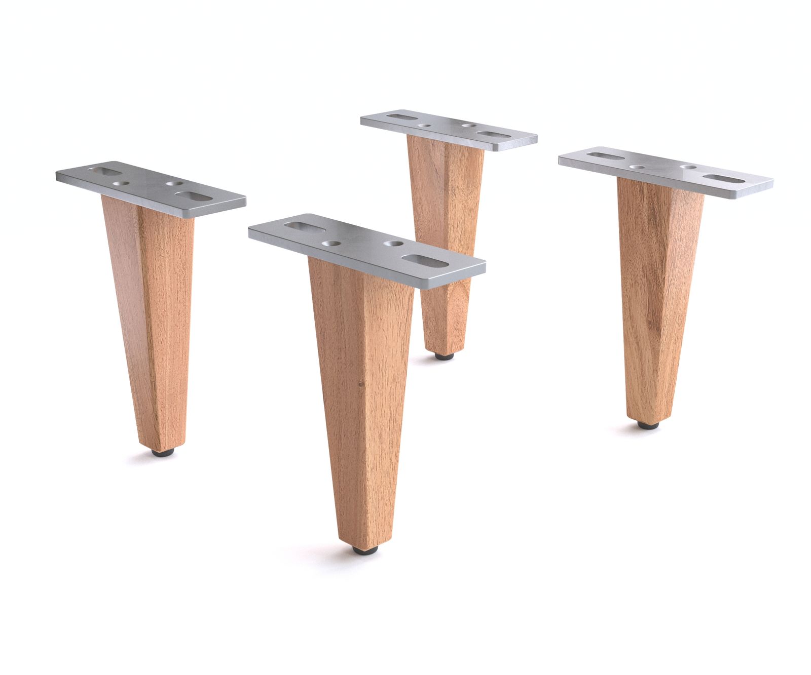 Holzfuß Vierkant 15cm Akazie natur (4er Set)