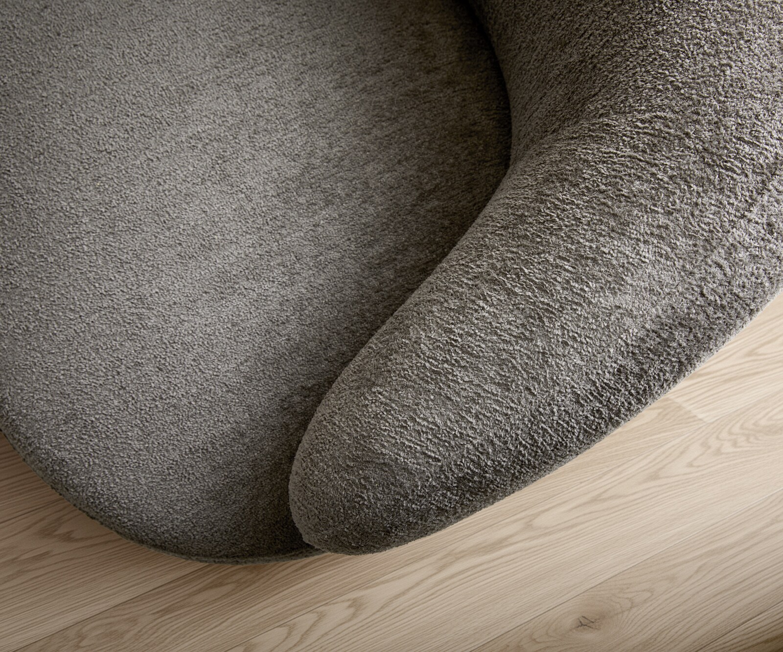 Loungesessel Nova 88x88 cm Bouclé Soft Schlamm 6