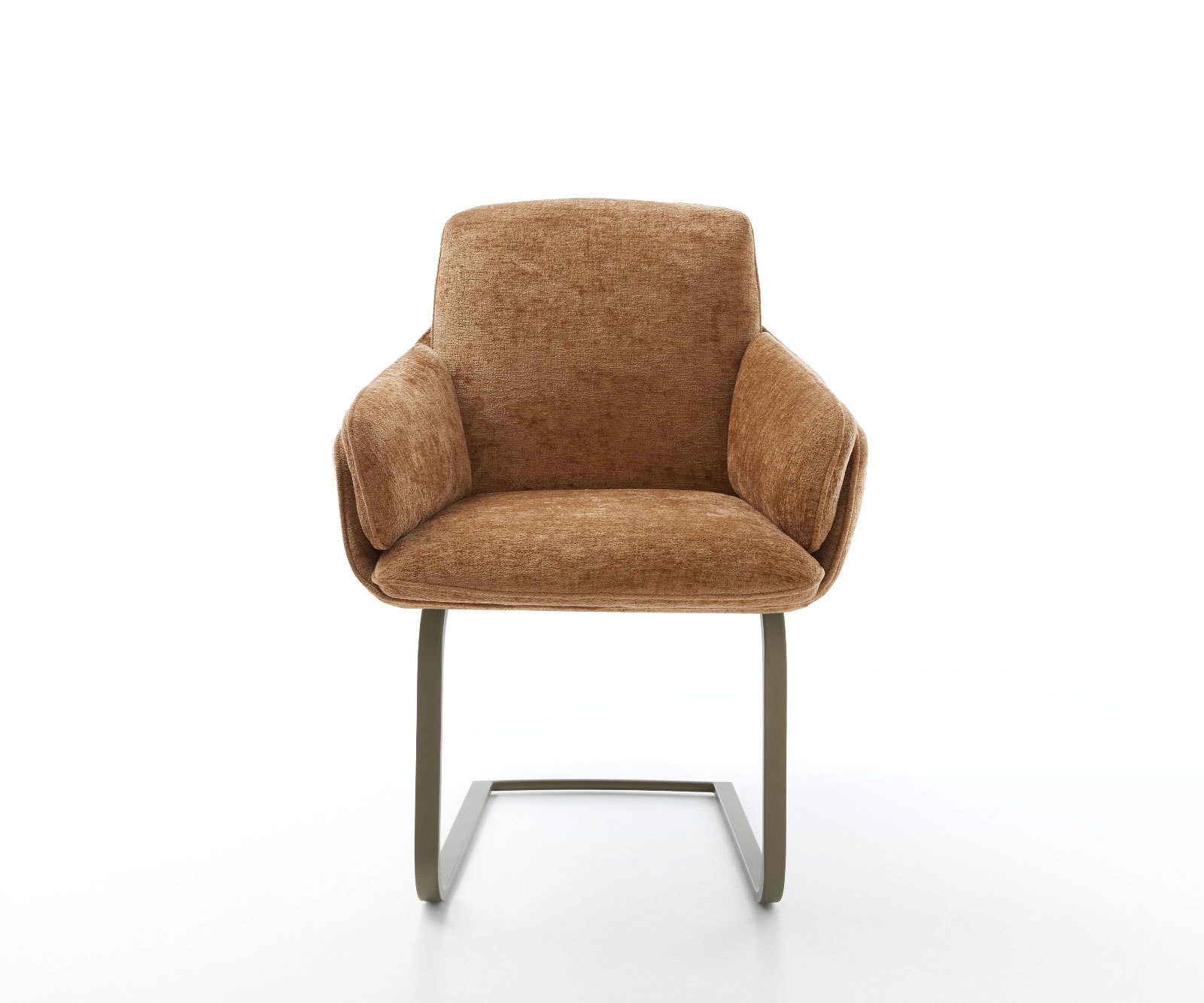 Freischwinger Luan-Flex mit Armlehnen Chenille Rost Freischwinger flach Effektfinish Titan 1 Freischwinger Luan-Flex mit Armlehnen Chenille Rost Freischwinger flach Effektfinish Titan 1