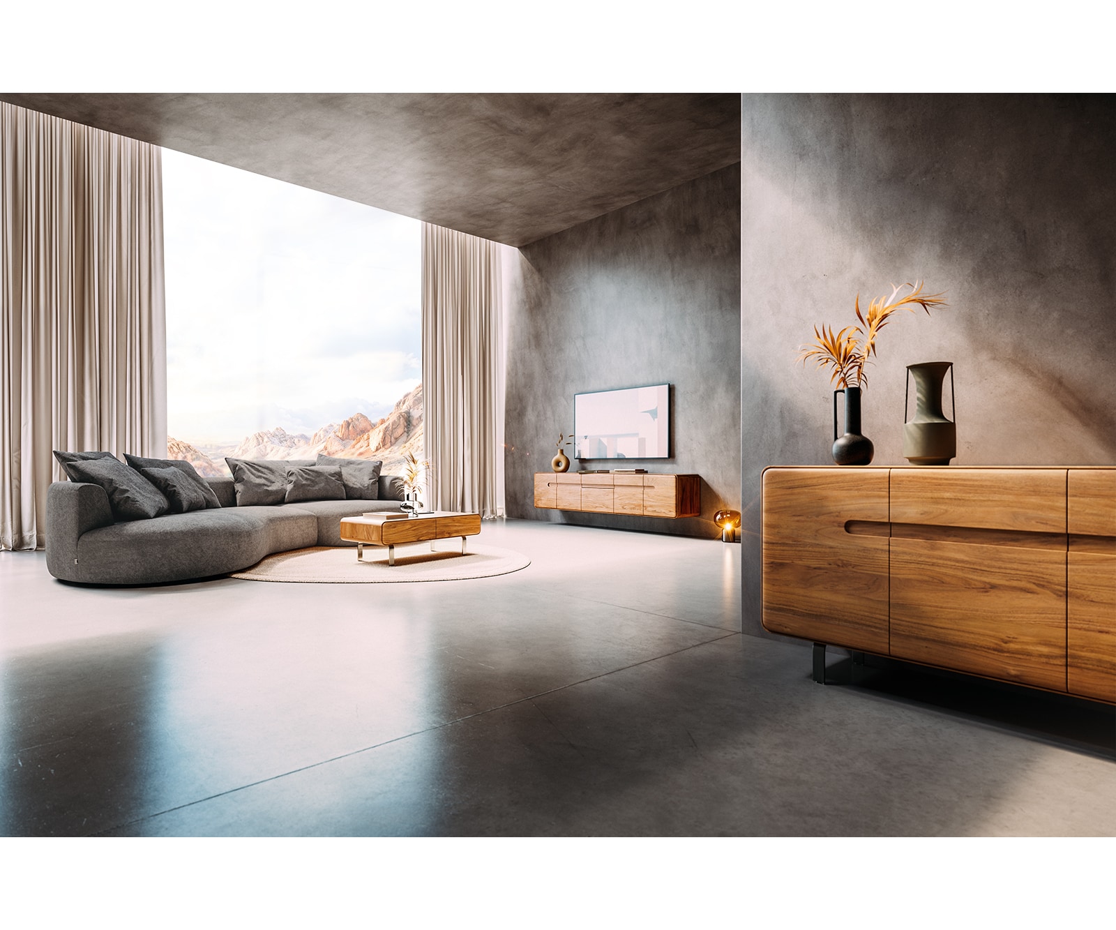Sideboard Anaya 175 cm Akazie Natur 4 Türen L-Fuß Edelstahl 6 Sideboard Anaya 175 cm Akazie Natur 4 Türen L-Fuß Edelstahl 6