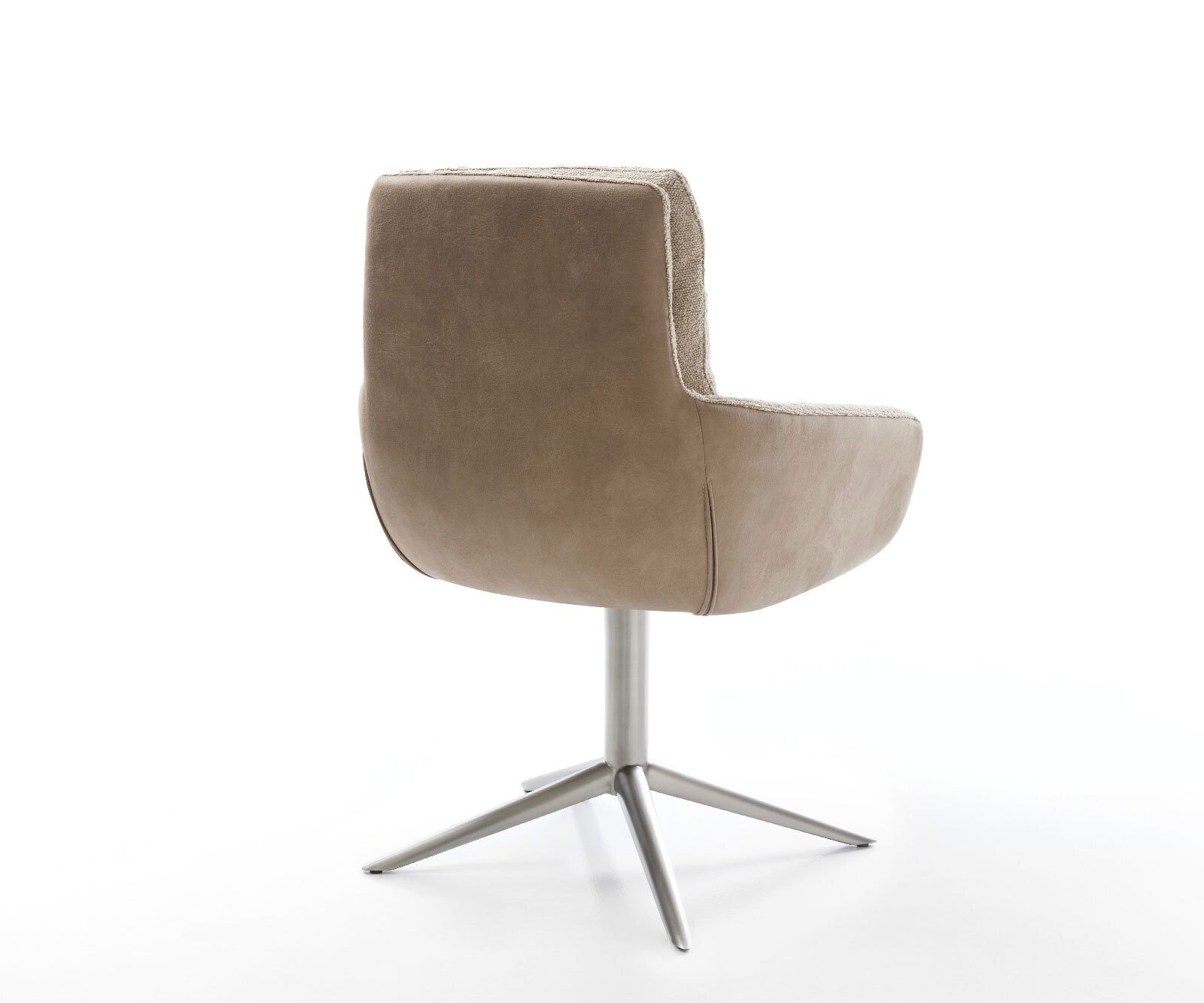 Drehstuhl Abelia-Flex mit Armlehnen Materialmix Schlamm Fußkreuz Edelstahl 360° drehbar Wippfunktion 4 Drehstuhl Abelia-Flex mit Armlehnen Materialmix Schlamm Fußkreuz Edelstahl 360° drehbar Wippfunktion 4