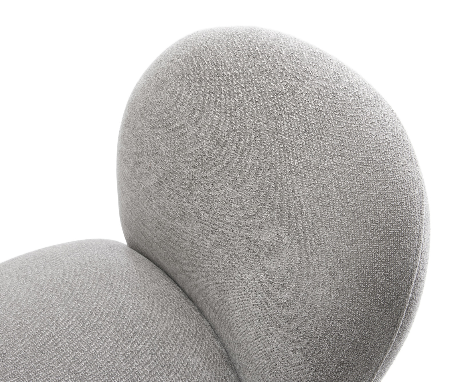 Drehstuhl Nube-Flex Strukturstoff Soft Grau Fußkreuz Schwarz 360° drehbar Wippfunktion Taschenfederkern 4