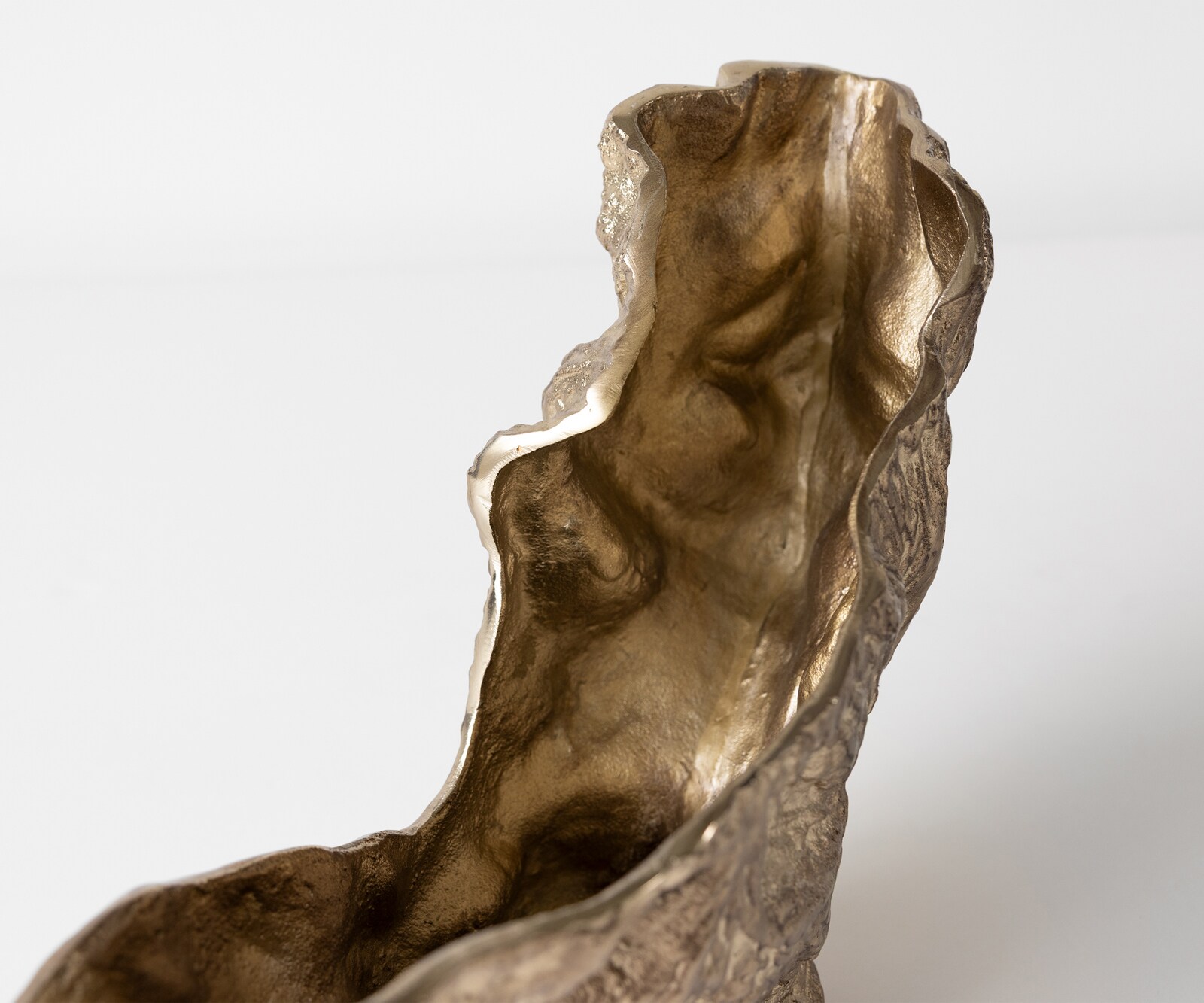 Vase Alaris B44 x T13 x H31 cm Aluminium Champagner Handgemacht 5