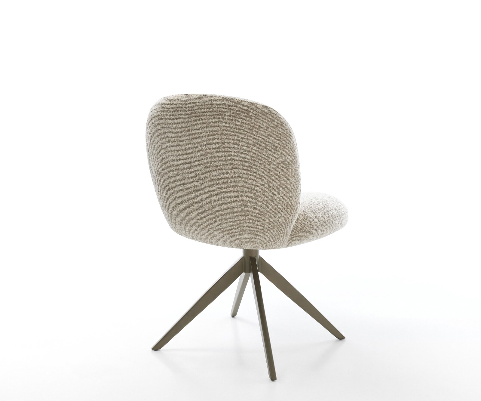 Drehstuhl Nube-Flex Webstoff Soft Beige Kreuzgestell breit Effektfinish Titan 360° drehbar Wippfunktion Taschenfederkern 5