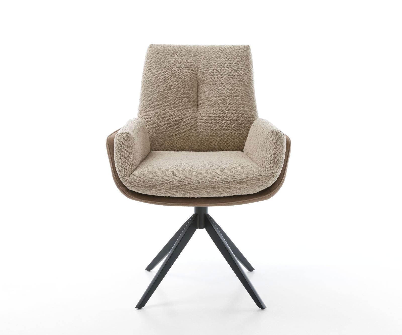 Drehstuhl Clea-Flex Materialmix Schlamm Kreuzgestell breit Schwarz 360° drehbar 1 Drehstuhl Clea-Flex Materialmix Schlamm Kreuzgestell breit Schwarz 360° drehbar 1