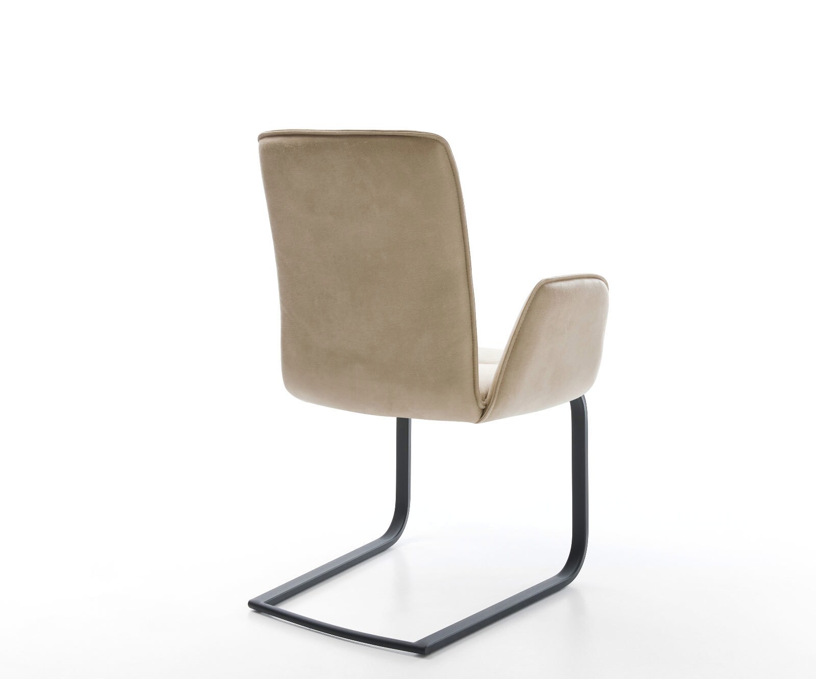 Freischwinger Vinja-Flex Mikrofaser Beige Vintage Freischwinger flach Schwarz 4