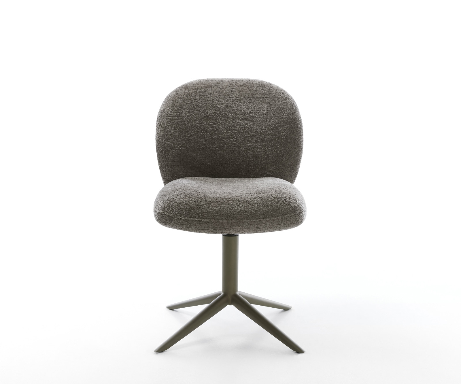Drehstuhl Nube-Flex Bouclé Soft Schlamm Fußkreuz Effektfinish Titan 360° drehbar Wippfunktion Taschenfederkern 1