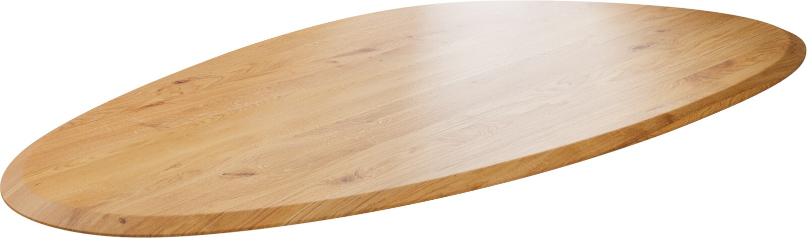 Esstischplatte Edge Oval 220x120x2,5 cm Eiche Natur Flow Edge