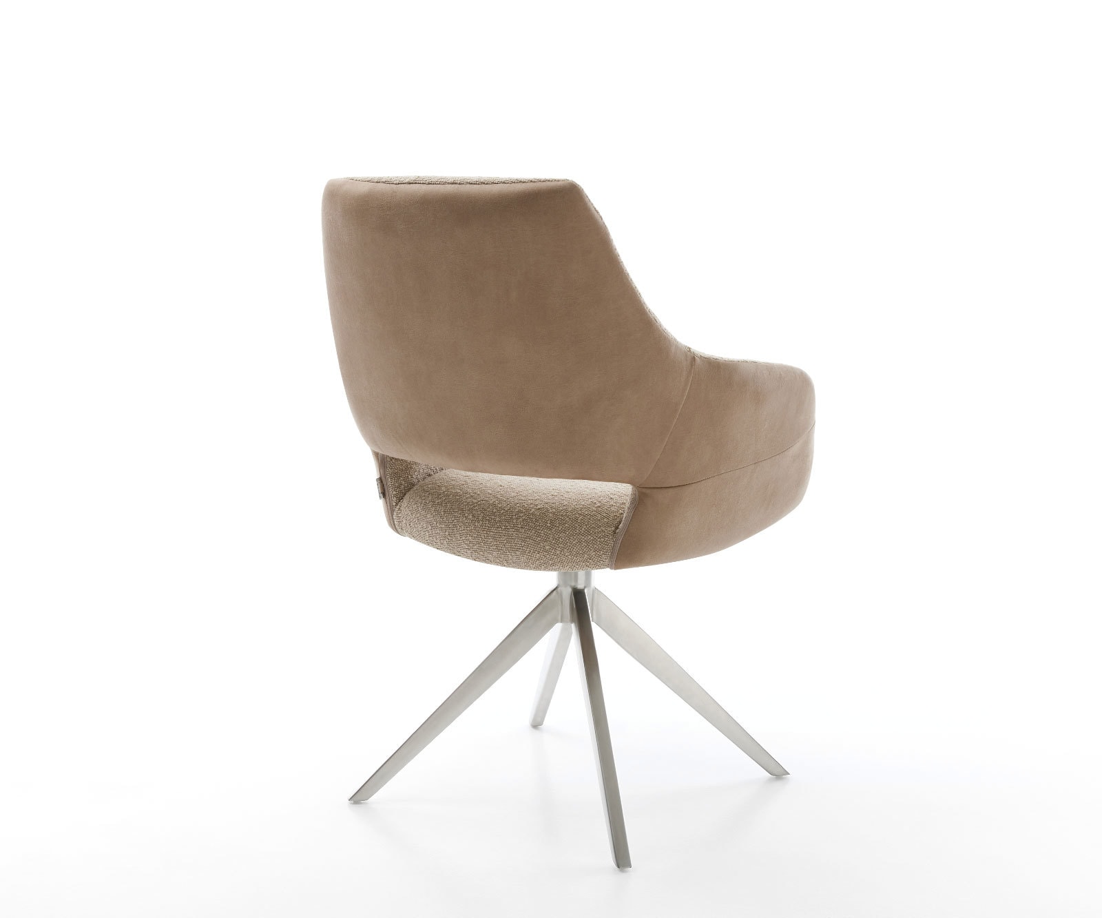 Drehstuhl Yago-Flex mit Armlehnen Materialmix Schlamm Kreuzgestell breit Edelstahl 360° drehbar Taschenfederkern 4 Drehstuhl Yago-Flex mit Armlehnen Materialmix Schlamm Kreuzgestell breit Edelstahl 360° drehbar Taschenfederkern 4