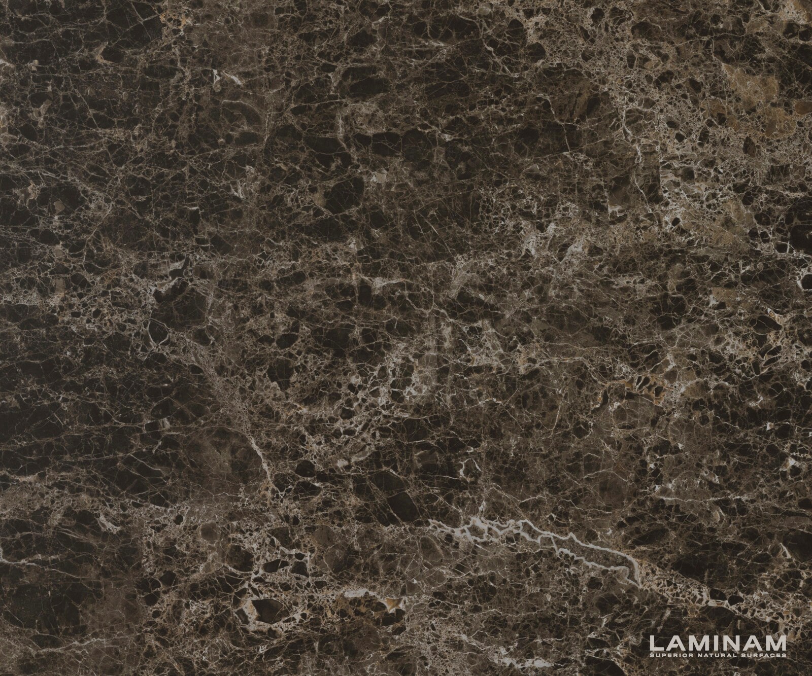Esstisch Edge 300x100 Keramik Laminam® Emperador Extra Lucidato Dunkelbraun Pilier Metall Effektfinish Titan 3