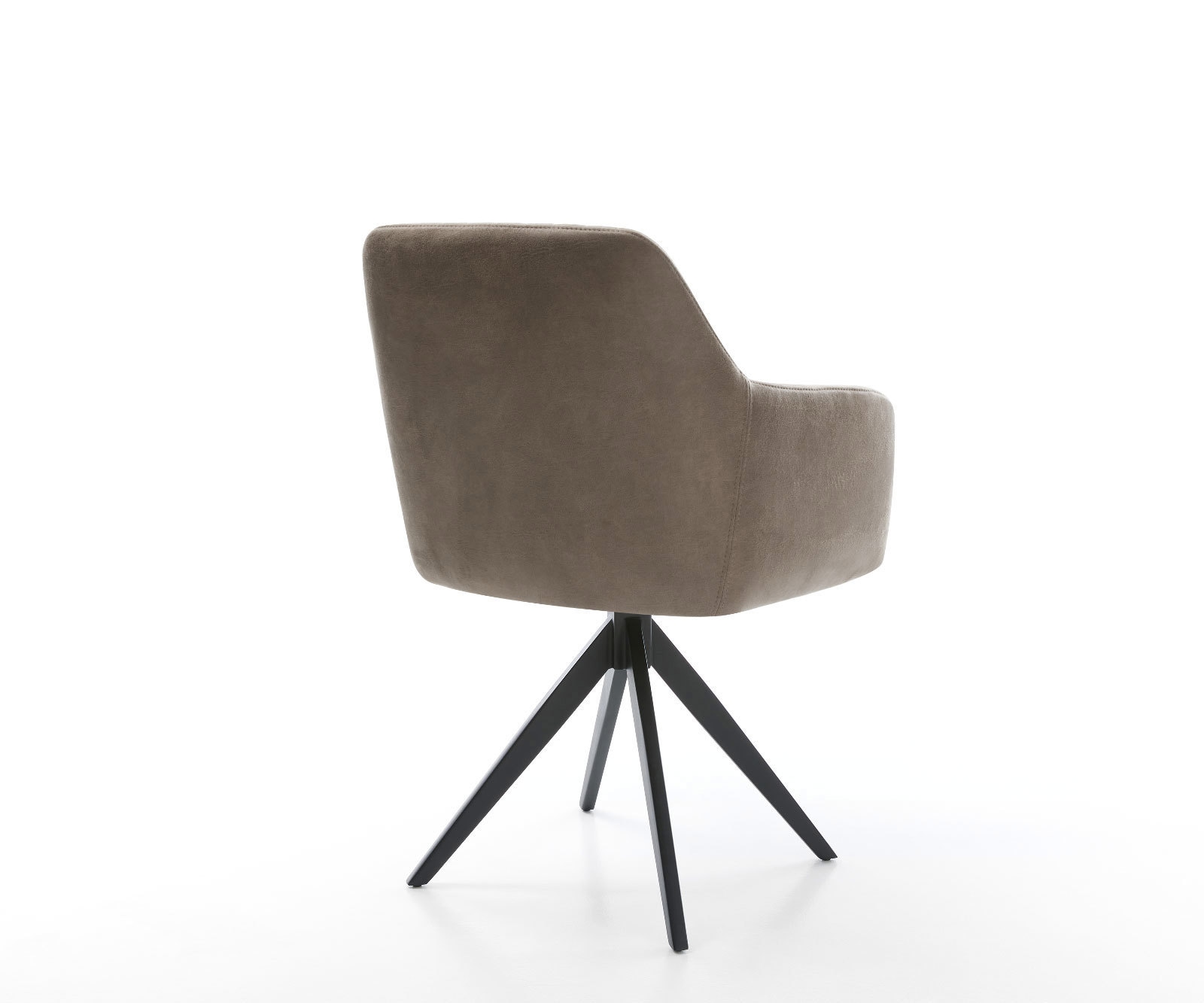 Esszimmerstuhl Greg-Flex Mikrofaser Taupe Vintage Kreuzgestell kantig Schwarz Taschenfederkern 4 Esszimmerstuhl Greg-Flex Mikrofaser Taupe Vintage Kreuzgestell kantig Schwarz Taschenfederkern 4