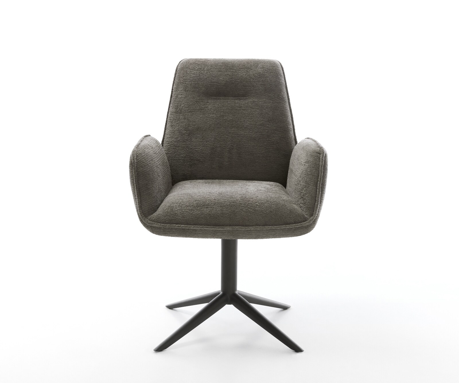 Drehstuhl Zoa-Flex Bouclé Soft Schlamm Fußkreuz Schwarz 360° drehbar Wippfunktion Taschenfederkern 1