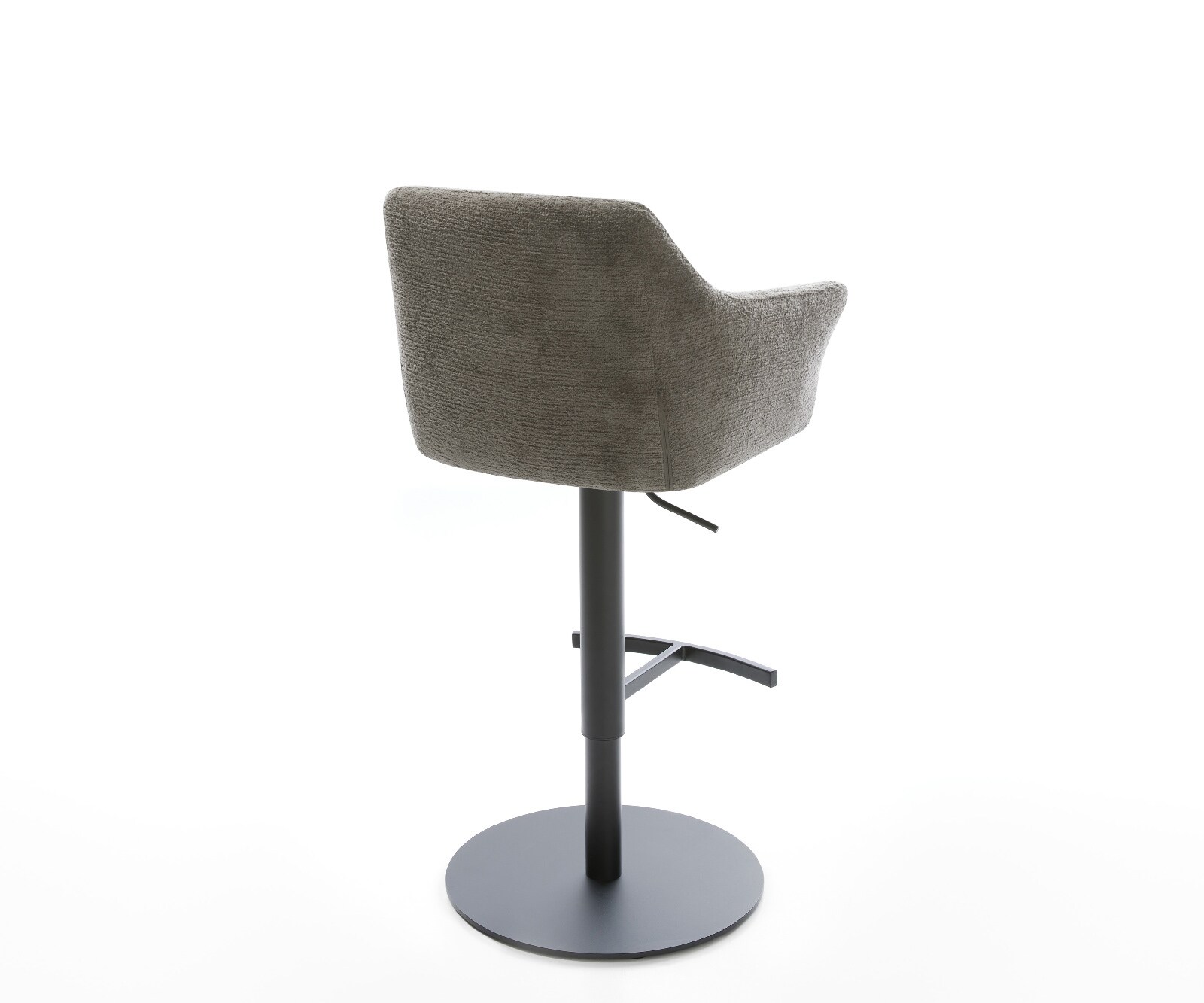 Barstuhl Yulo-Flex Bouclé Soft Schlamm Drehfuß höhenverstellbar Metall Schwarz 5