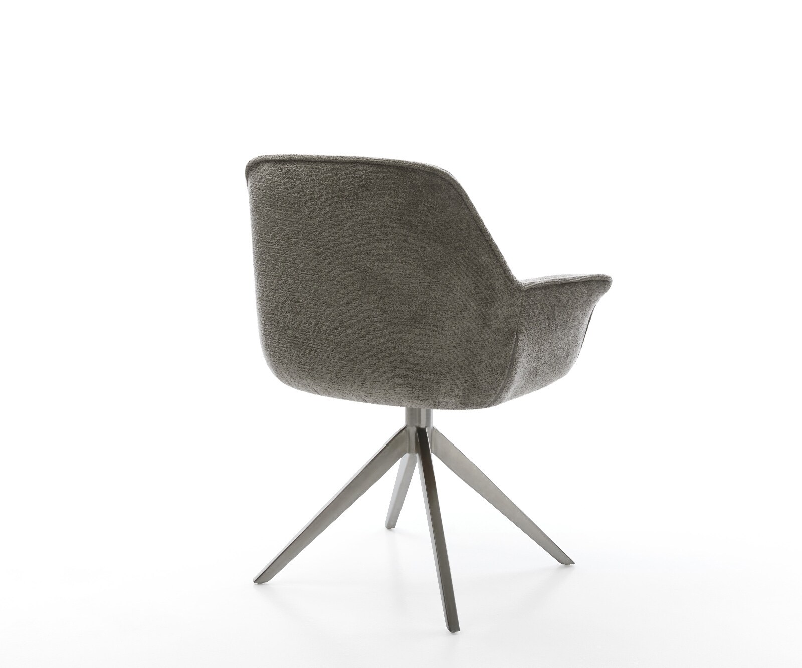 Drehstuhl Keila-Flex mit Armlehnen Bouclé Soft Schlamm Kreuzgestell breit Graphit 360° drehbar Wippfunktion 5