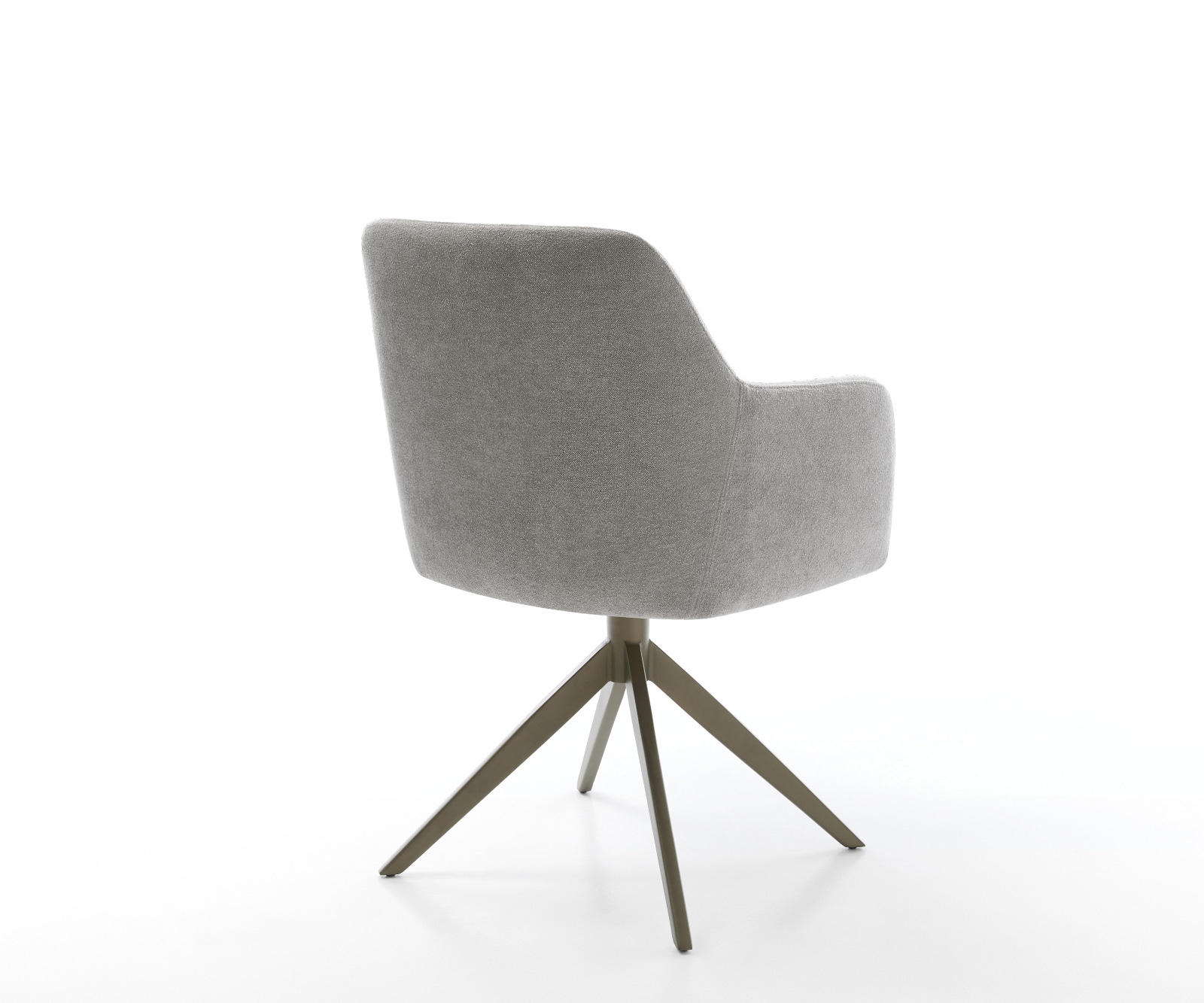 Drehstuhl Greg-Flex Strukturstoff Soft Grau Kreuzgestell breit Effektfinish Titan 360° drehbar Wippfunktion Taschenfederkern 5