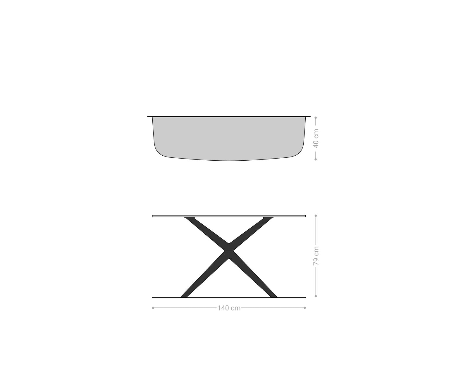 Konsolentisch Edge Boot 140x40 cm Keramik Laminam® Sabbia Eichefarbig Estelo Metall Schwarz 8